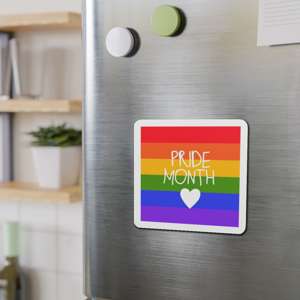 Cute Simple Banner Pride Month Symbols Pride Month With Lgbtq Flag Colours Die Cut Magnets - Image 12