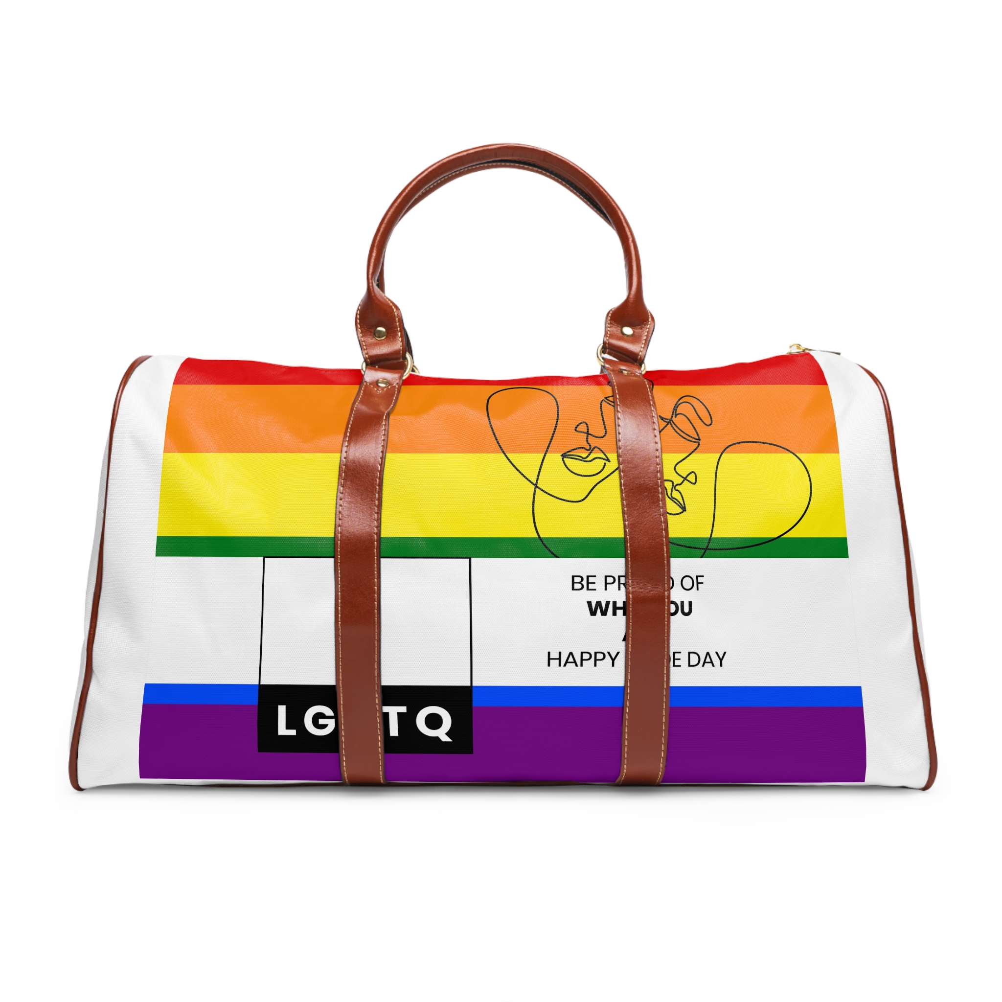 Lgbtq Pride Month Celebration Banner Poster Card Design Vector Illustration Waterproof Travel Bag