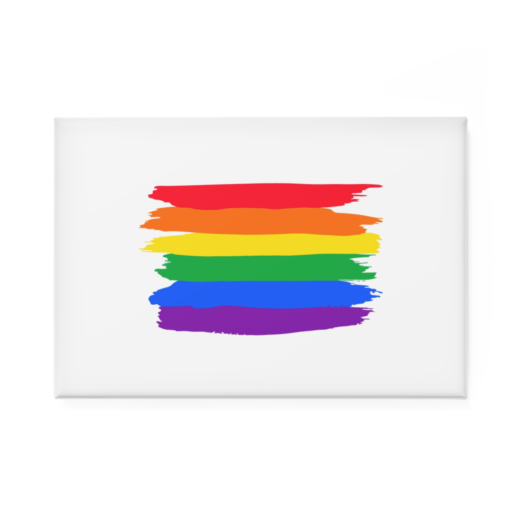 Watercolor Pride Day Flag Button Magnet Rectangle 1 And 10 Pcs