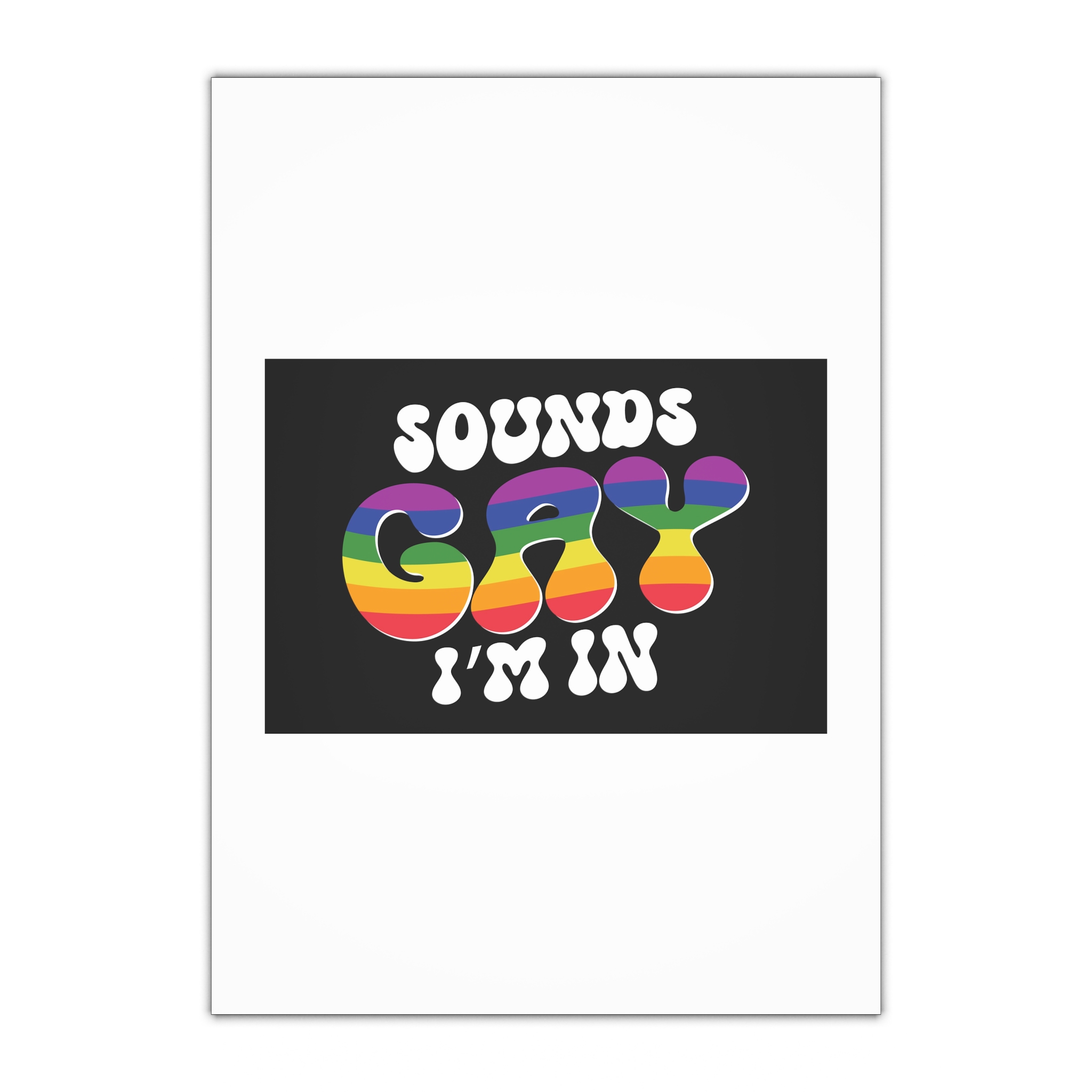 Black Background With Words Sound Written White Letters Gift Wrapping Paper Sheets 1pc