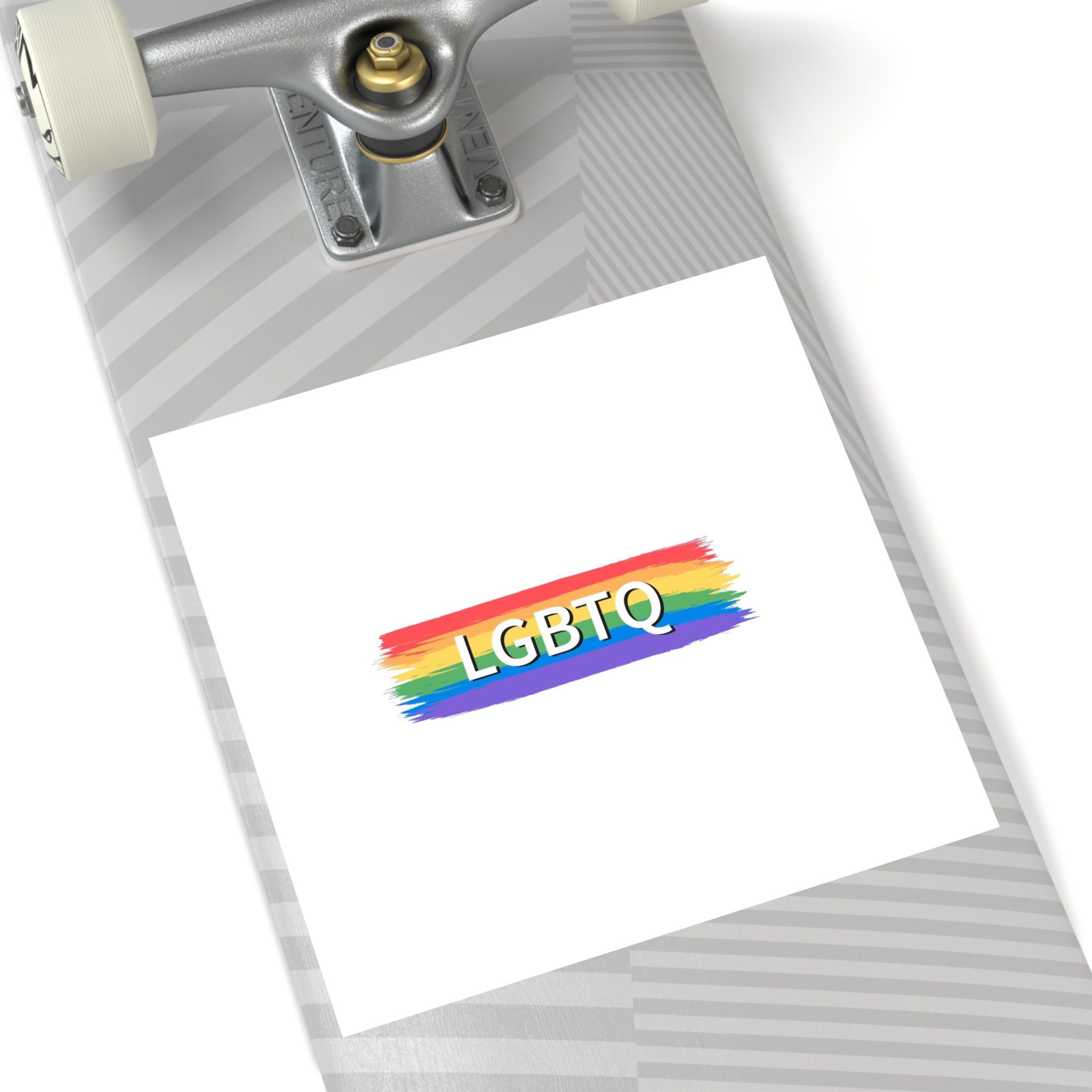 Lgbtq Rainbow Flag Pride Month June Colorful Brush Stroke Lgbtq Flag Vector Illustration Laminate Stickers Square - Image 52