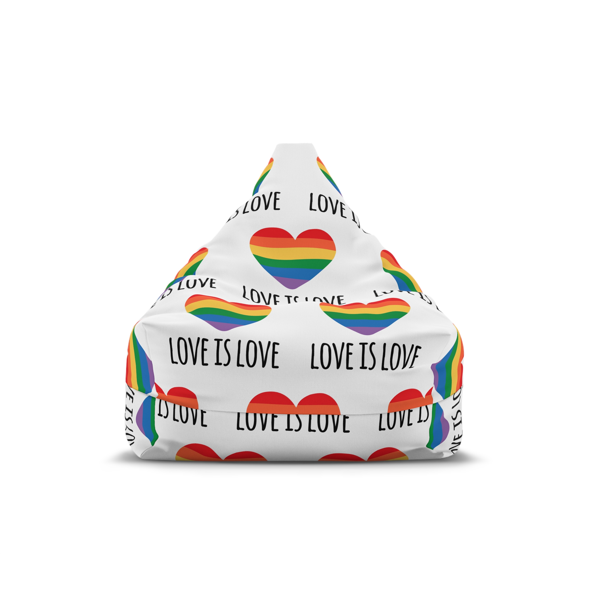 Vector Sketch Lgbt Rainbow Love Is Love Lettering Bean Bag Chair Cover