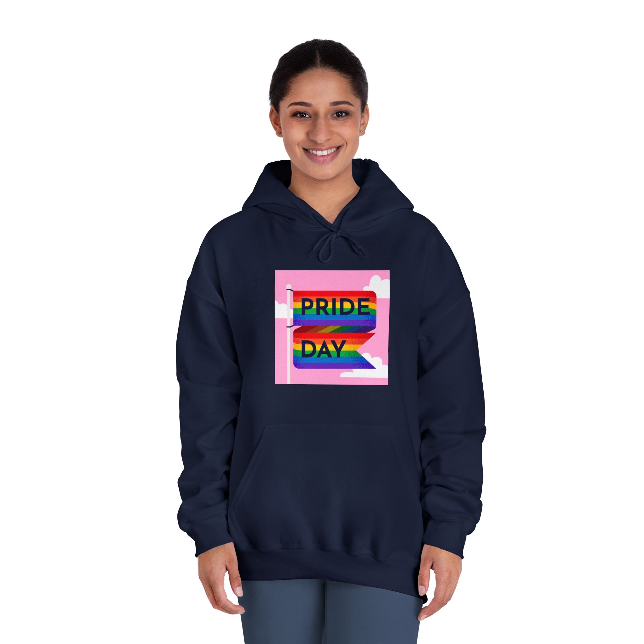 Pride Day Flag Illustration Unisex Dryblend Hooded Sweatshirt - Image 32
