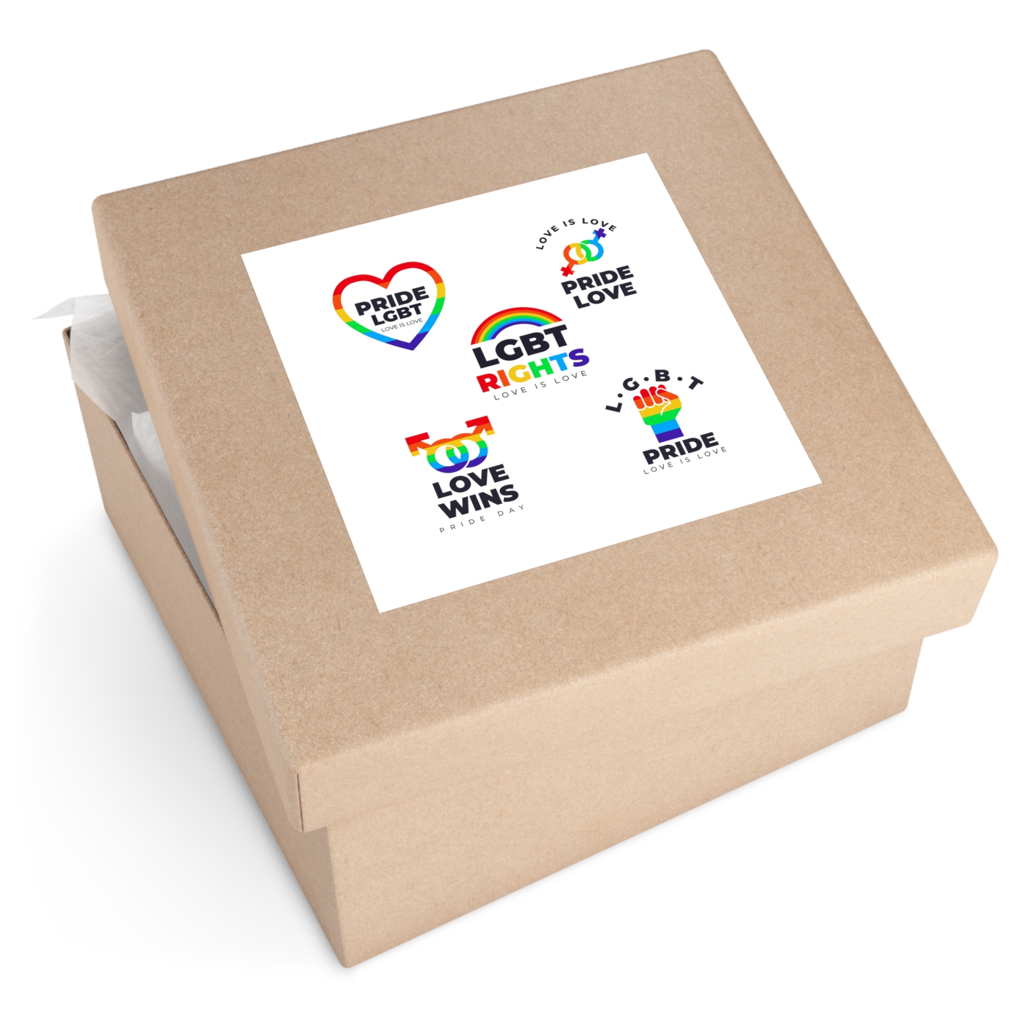 Pride Day Badges Collection Laminate Stickers Square - Image 51