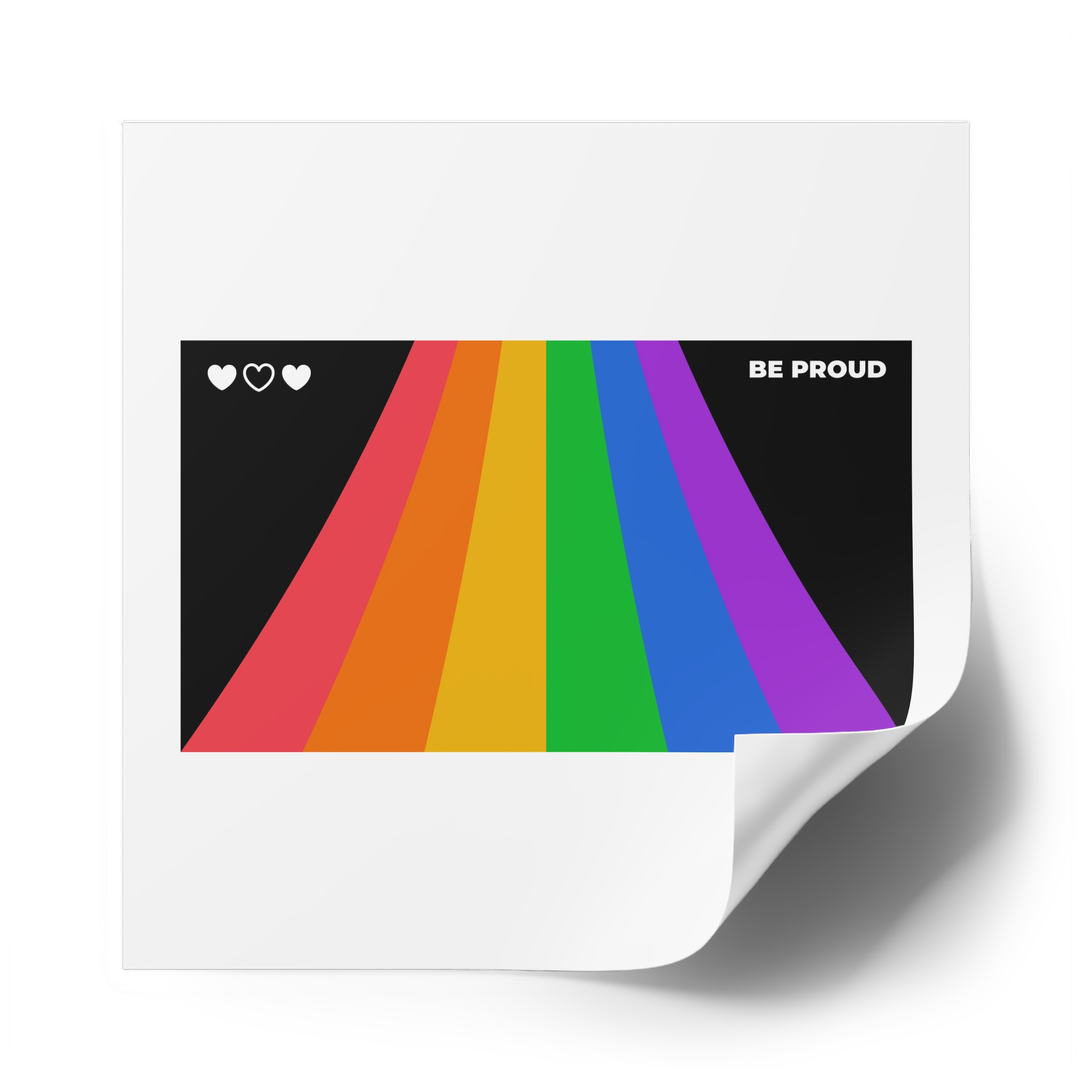 Modern Colorful Pride Zoom Background Laminate Stickers Square - Image 50