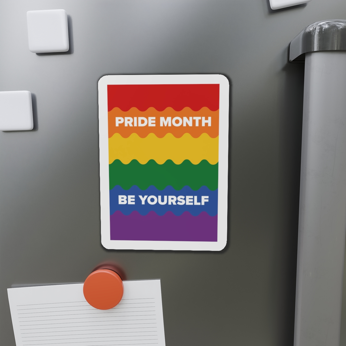 Lgbt Pride Month June Lesbian Gay Bisexual Transgender Lgbtq Flag Rainbow Vector Die Cut Magnets - Image 14