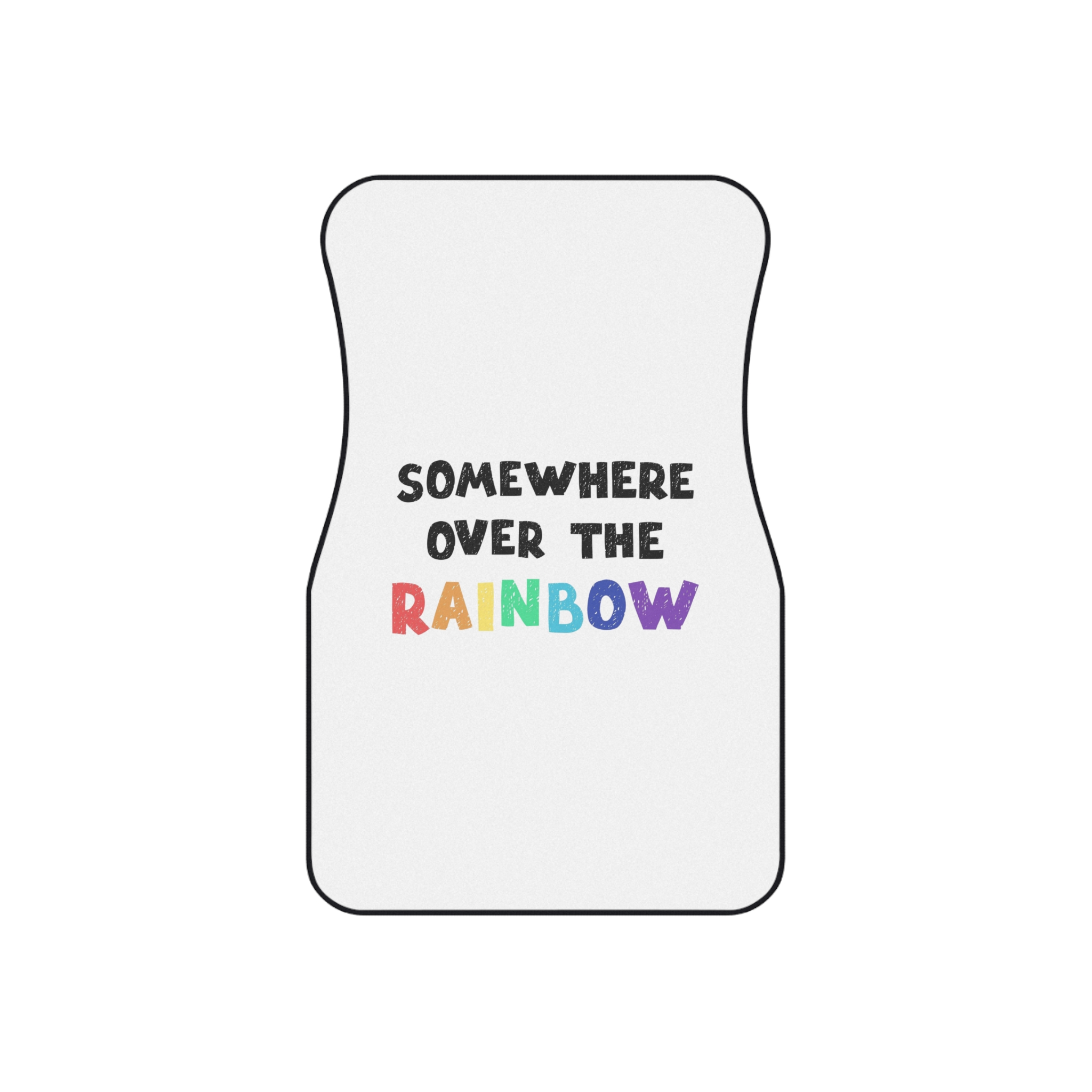 Vector Illustration With Hand Drawn Lettering Rainbow Car Mats Set Of 4 - Image 2