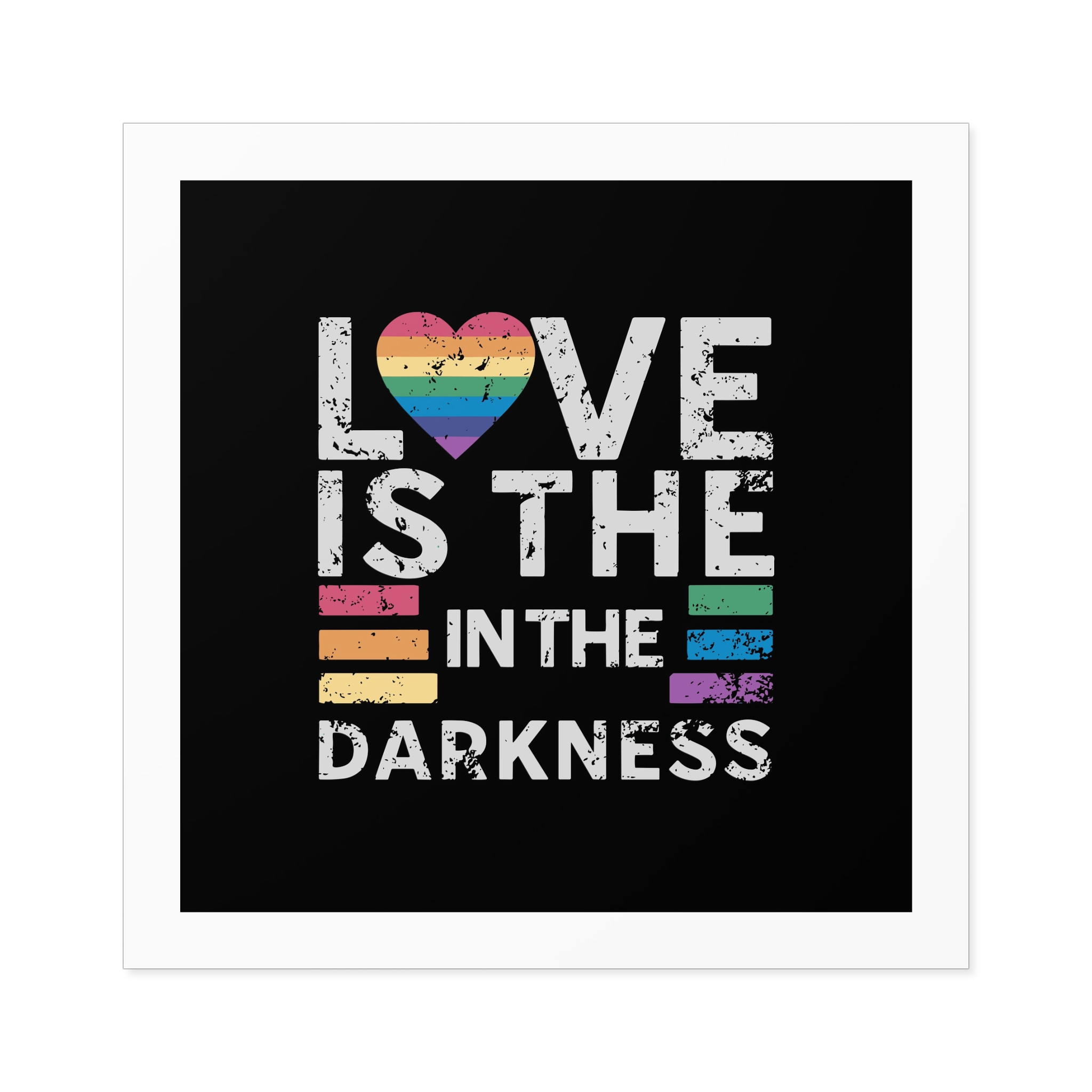 Love Is the In the Darkness Laminate Stickers Square - Image 49
