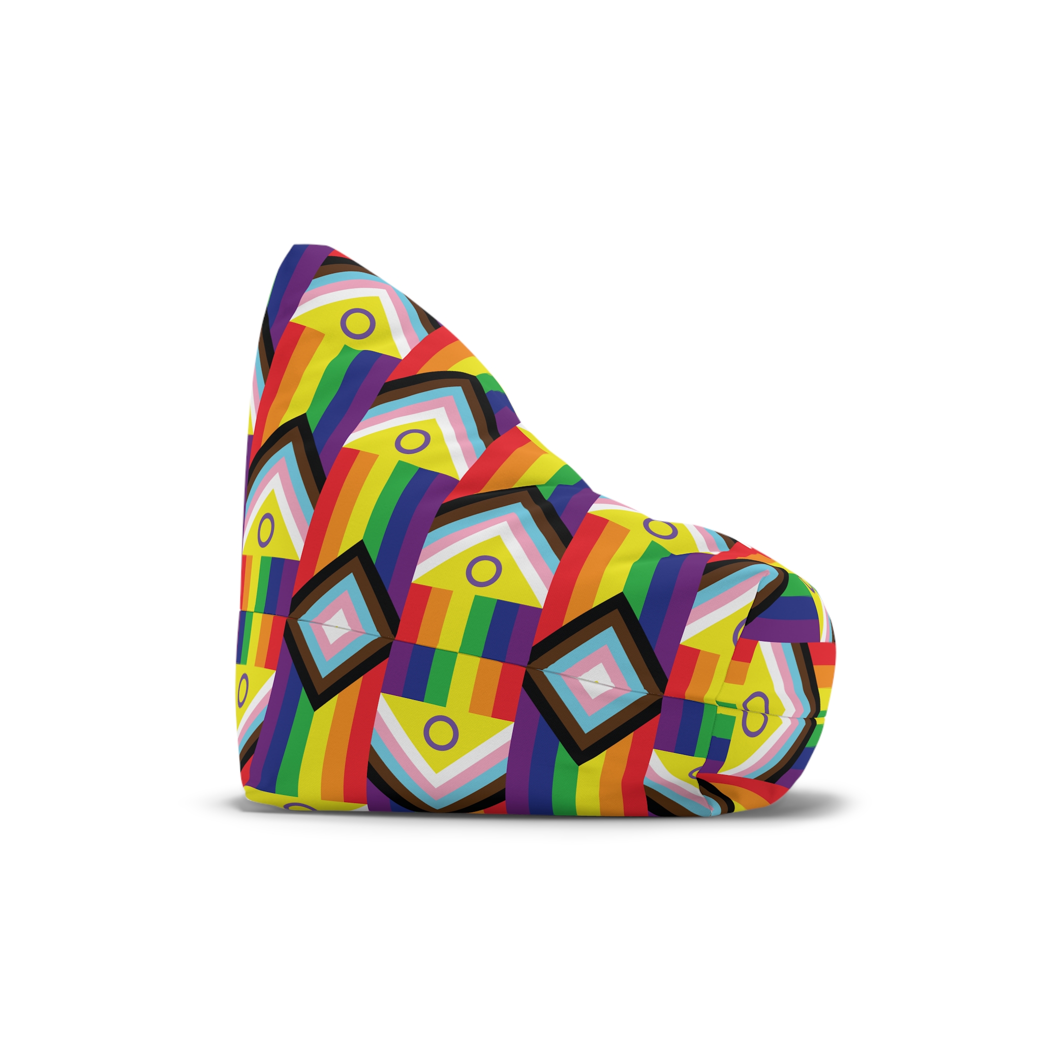 Illustration Rainbow Flag Art Vector Bean Bag Chair Cover - Image 3