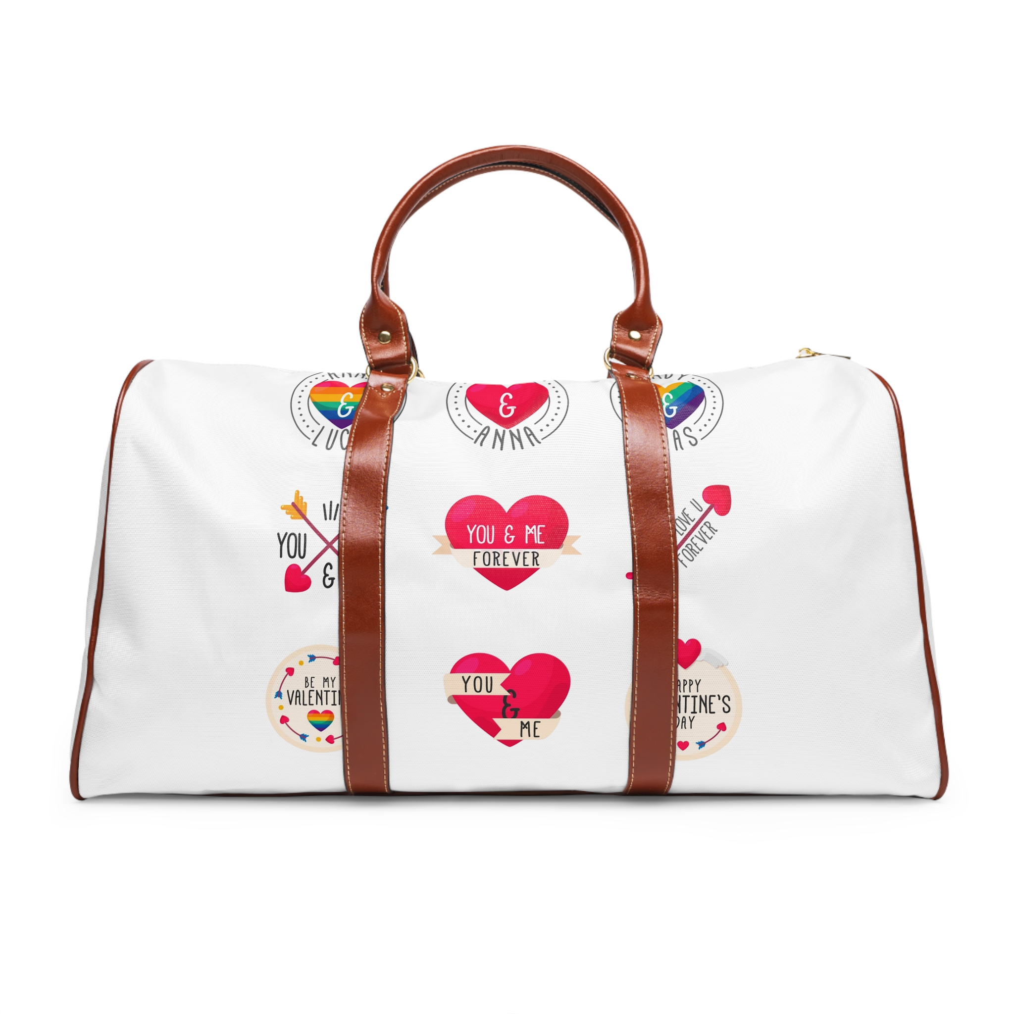 Lgbt Valentine S Day Label Collection Waterproof Travel Bag