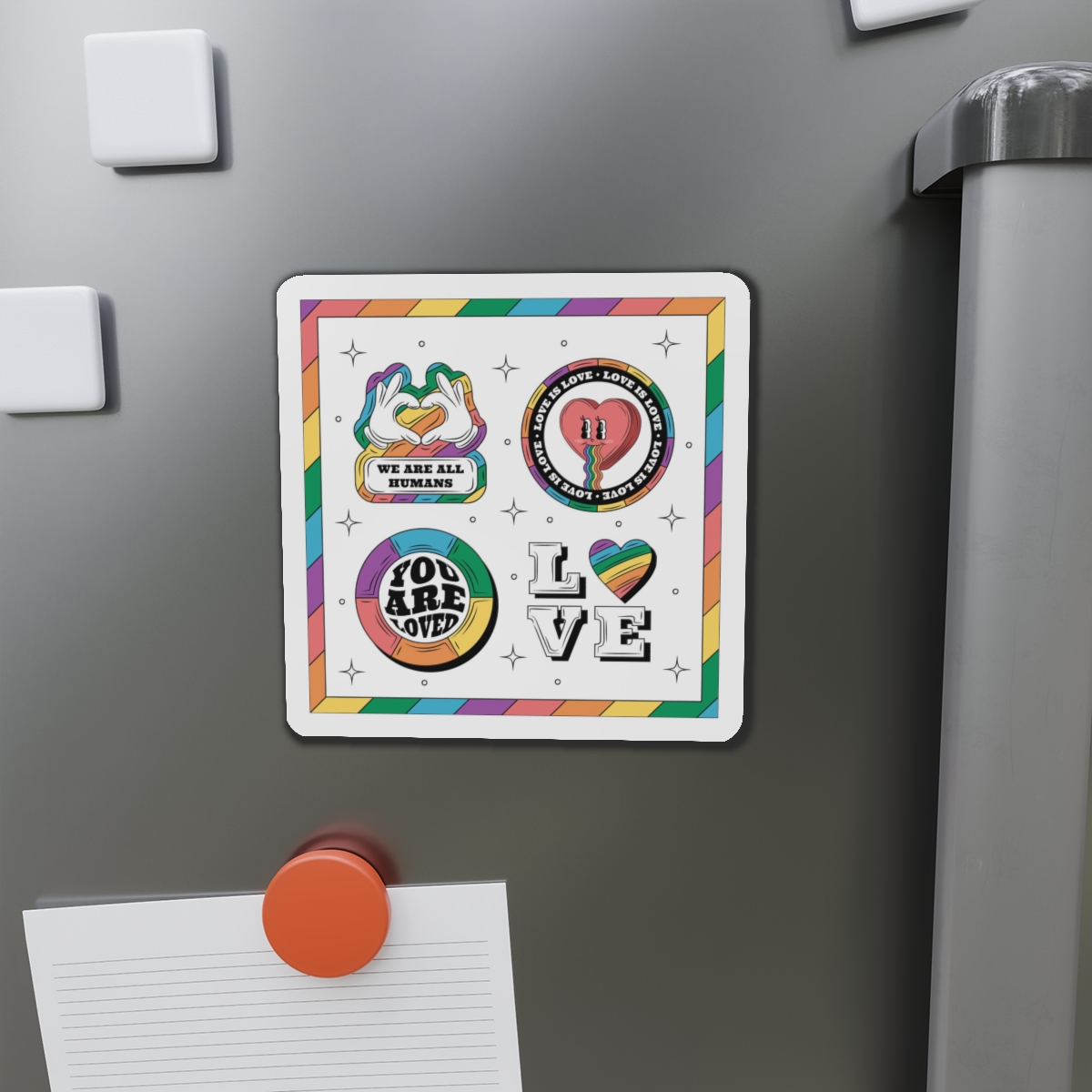 Hand Drawn Labels Collection Pride Month Celebration Die Cut Magnets - Image 11