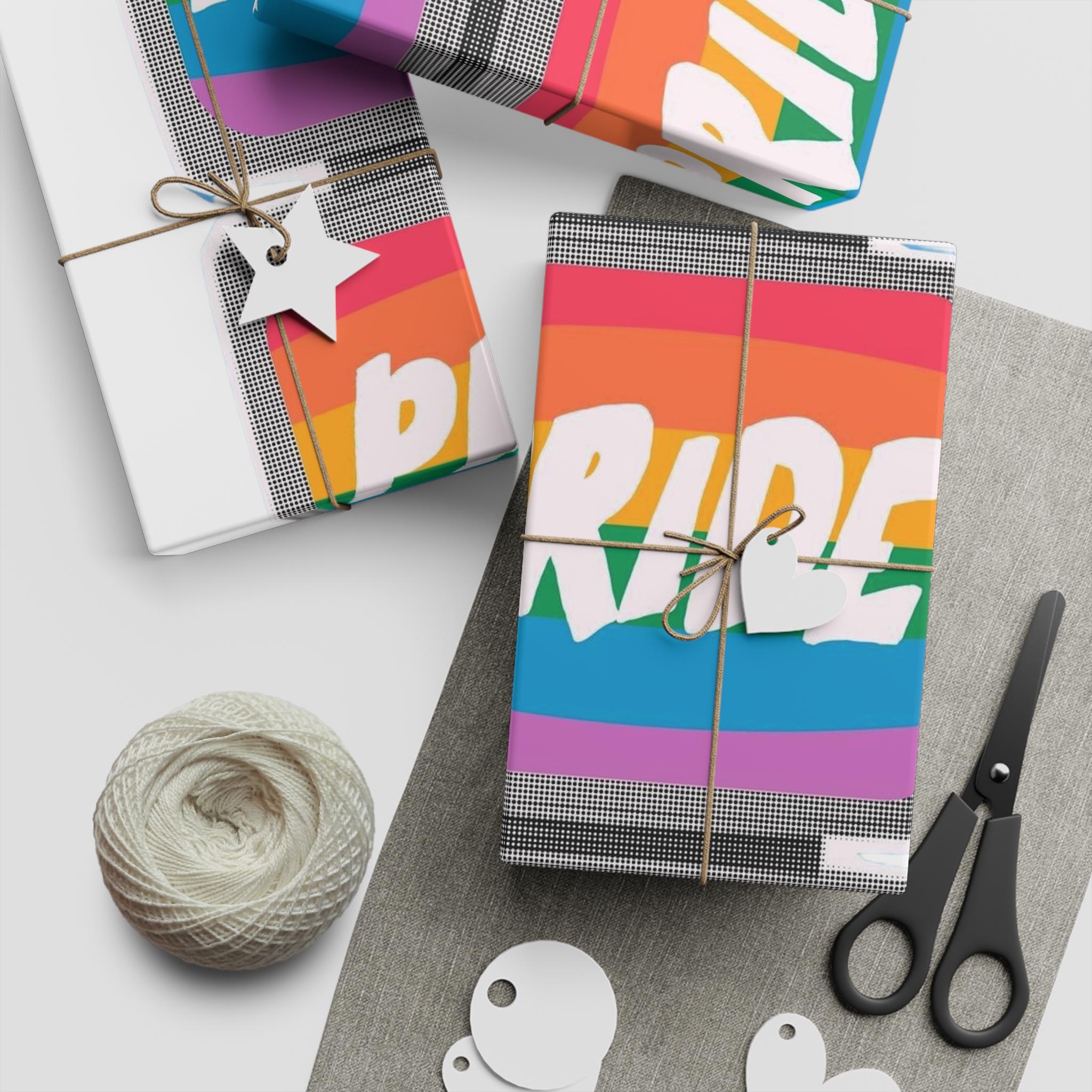 Retro Halftone Tvs With Rainbow Screens Bold Text Perfect Pride Month Activism Designs Gift Wrapping Paper Sheets 1pc - Image 5