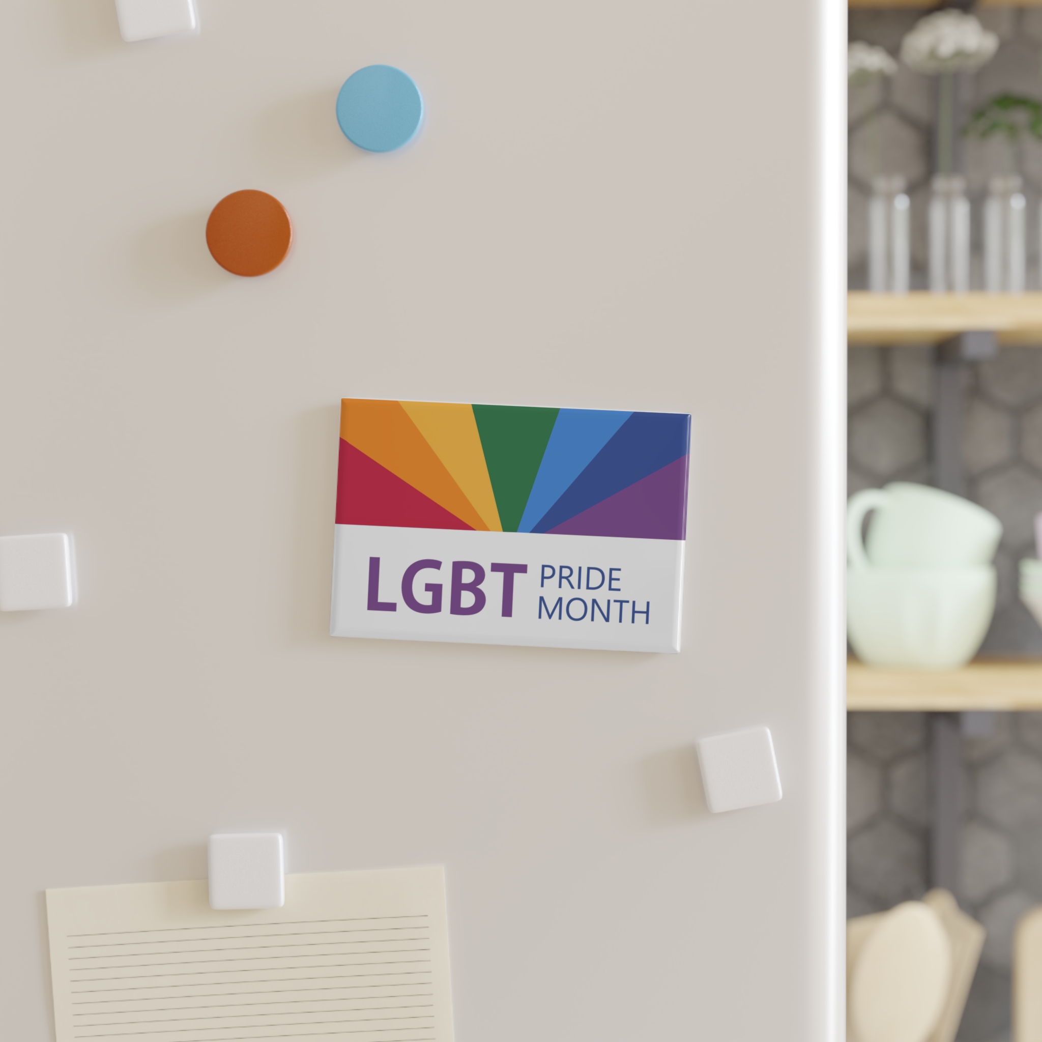 Pride Month Lgbt Horizontal Banner Template Gay Parade Annual Summer Event Button Magnet Rectangle 1 And 10 Pcs - Image 3