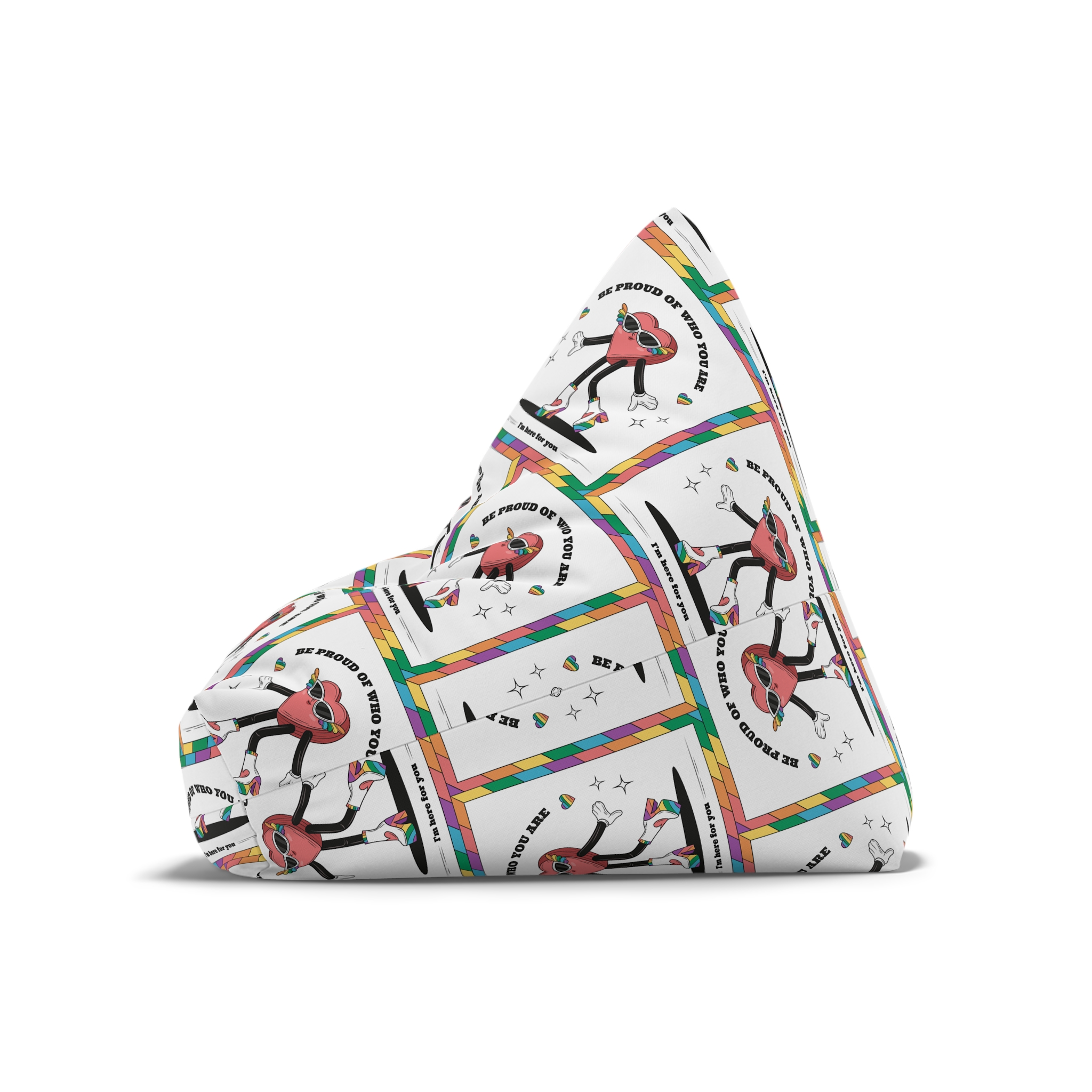 Hand Drawn Illustration Pride Month Celebration(1) Bean Bag Chair Cover - Image 8
