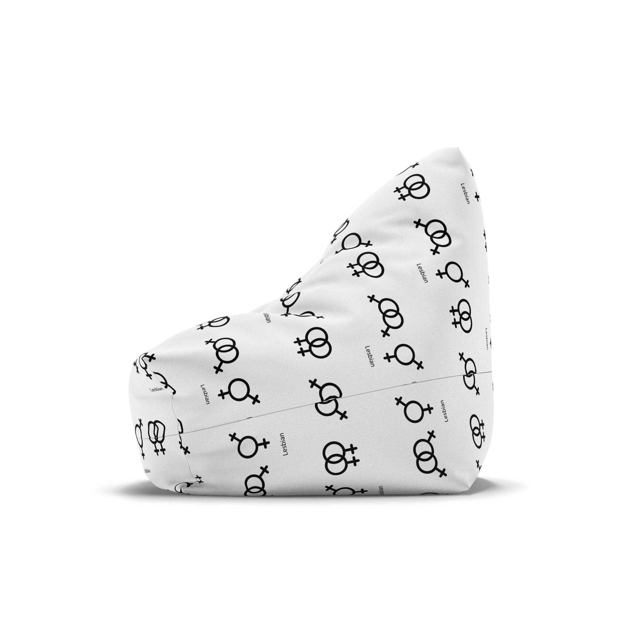 Lesbian Gender Symbols Orientation Signs Vector Illustration Bean Bag Chair Cover - Image 4