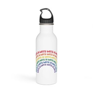 Pride Lgbtq Gay Typography Vector Tshirt Design(1) Stainless Steel Water Bottle