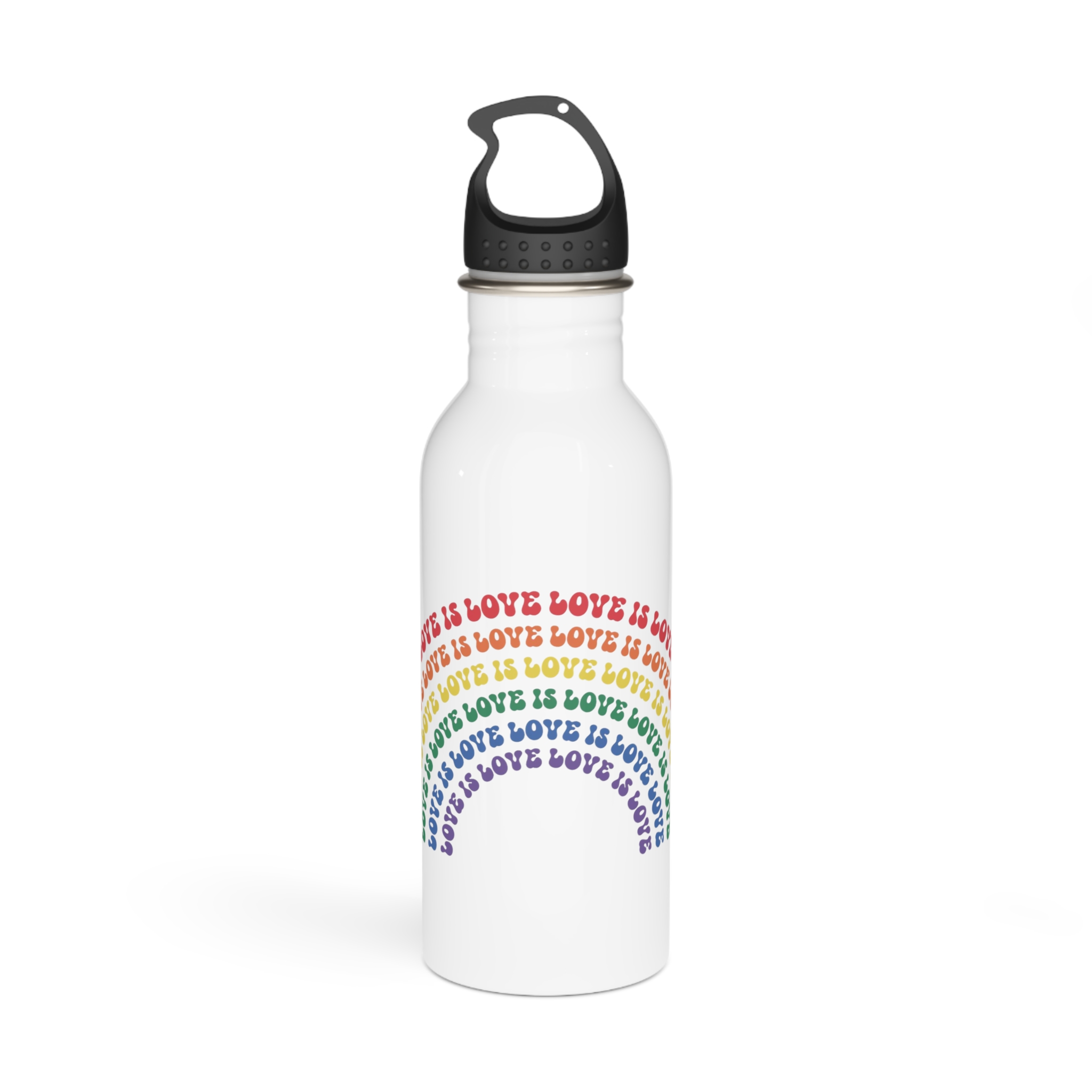Pride Lgbtq Gay Typography Vector Tshirt Design(1) Stainless Steel Water Bottle