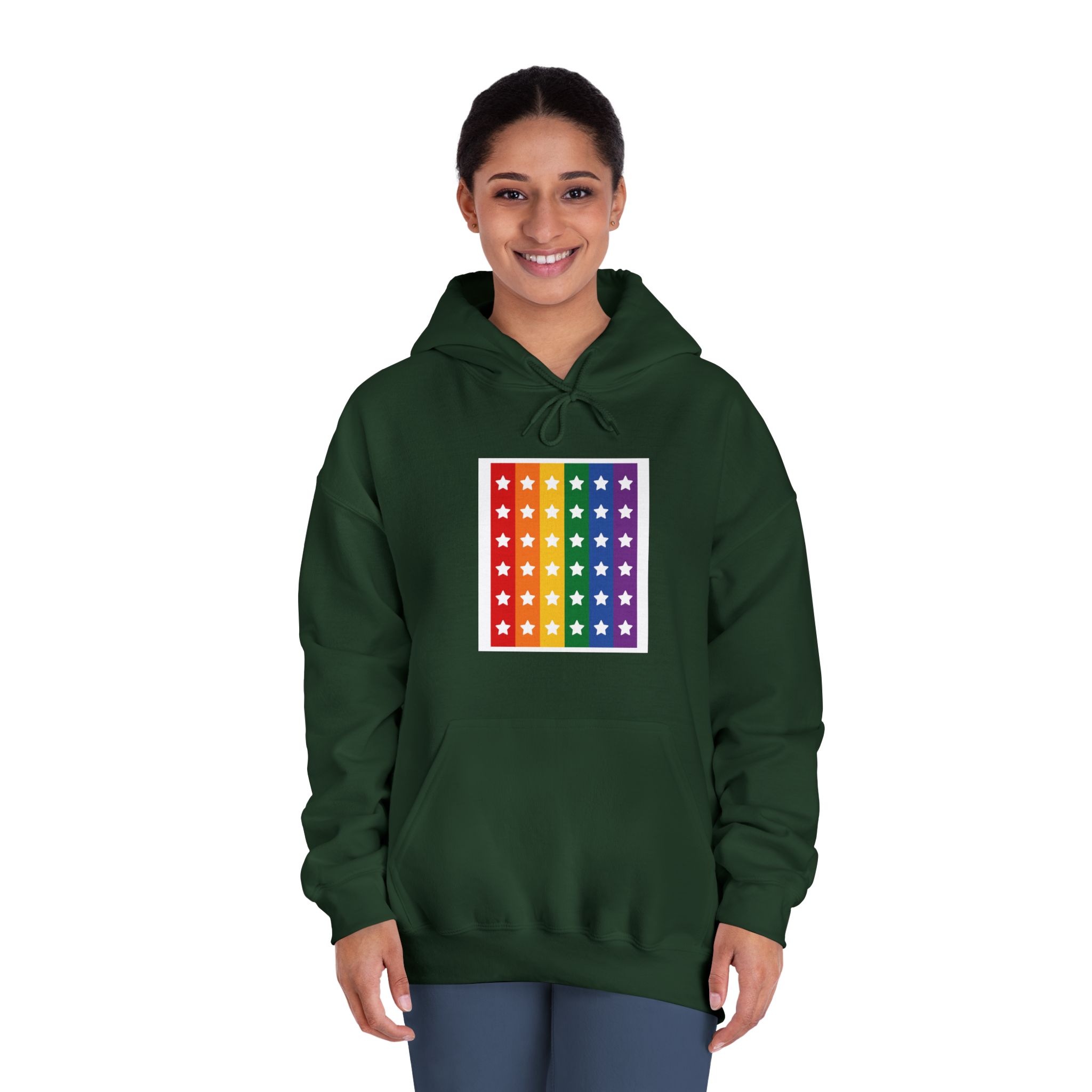 Lgbt Pride Month June Lesbian Gay Bisexual Transgender Lgbtq Flag Rainbow Vector(3) (1) Unisex Dryblend Hooded Sweatshirt - Image 24