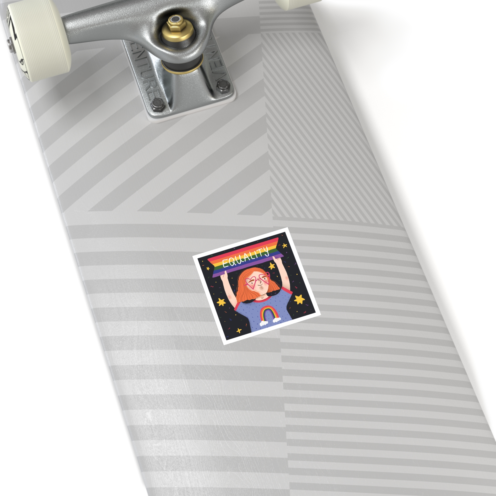 Pride Day Concept Equality Message Laminate Stickers Square - Image 16