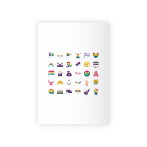 Set Icons With Lgbtq Community Symbols Gift Wrapping Paper Rolls 1pc