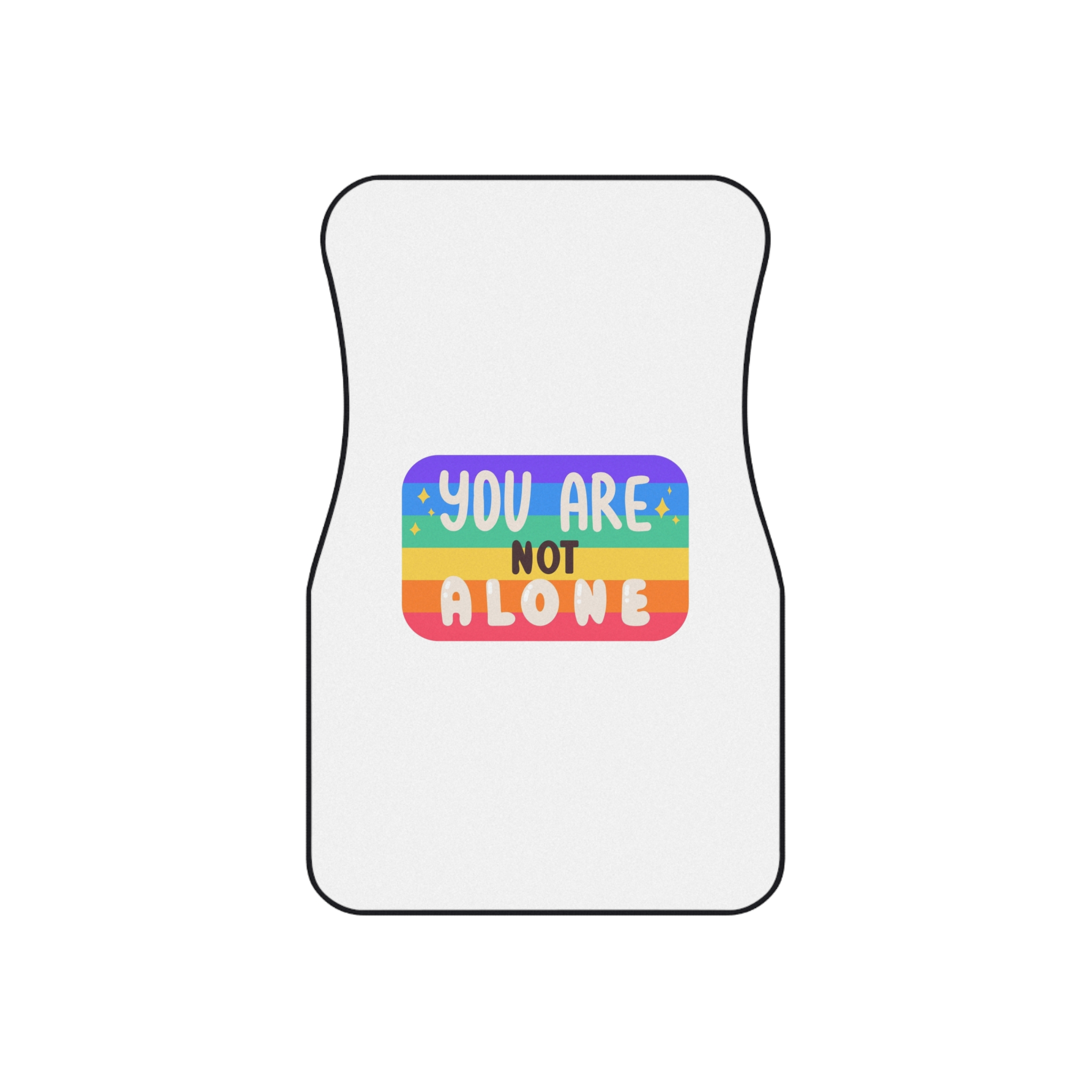 Lgbt Sticker Pack White Background Lgbtq Set Symbol Lgbt Pride Community Rainbow Elements Vector Hand Draw Illustration Hand Drawn Lettering (2) Car Mats Set Of 4 - Image 2