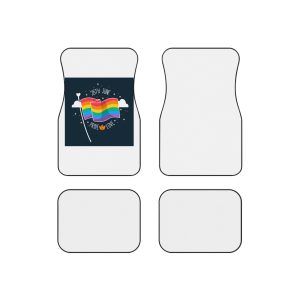 Rainbow Flag With Pride Day Concept Car Mats Set Of 4