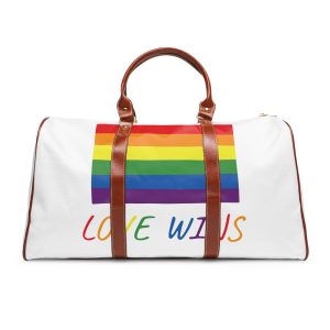 Colorful Gay Pride Flag Happy Pride Day Lgbtq Community Pride Month Vector Hand Drawn Doodle Posters Stickers Logo Cards Waterproof Travel Bag