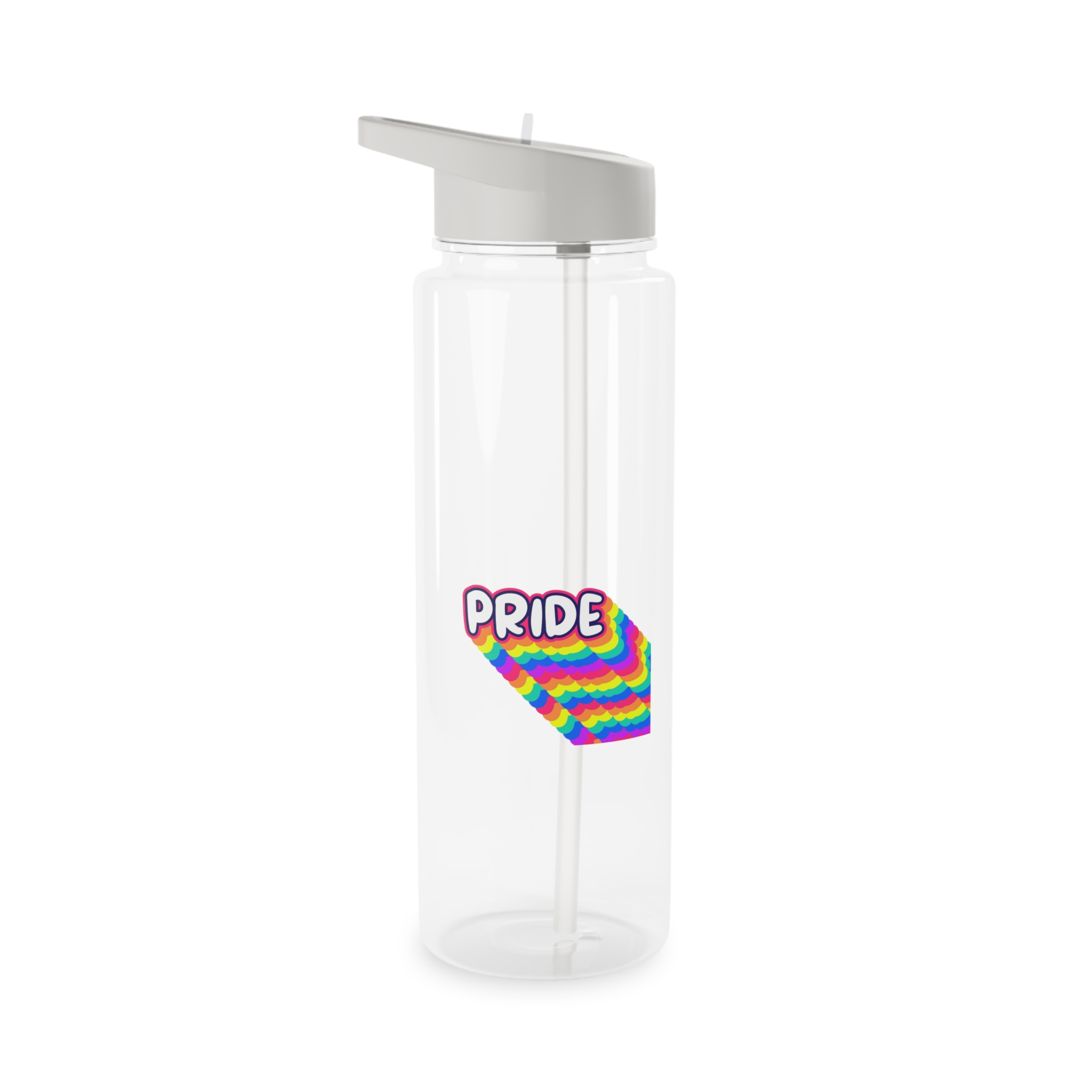 Pride Text Lettering Pride Month Celebration Poster Tritan Water Bottle - Image 5