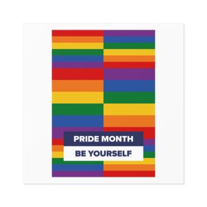 Lgbt Pride Month June Lesbian Gay Bisexual Transgender Lgbtq Flag Rainbow Vector(3) Laminate Stickers Square