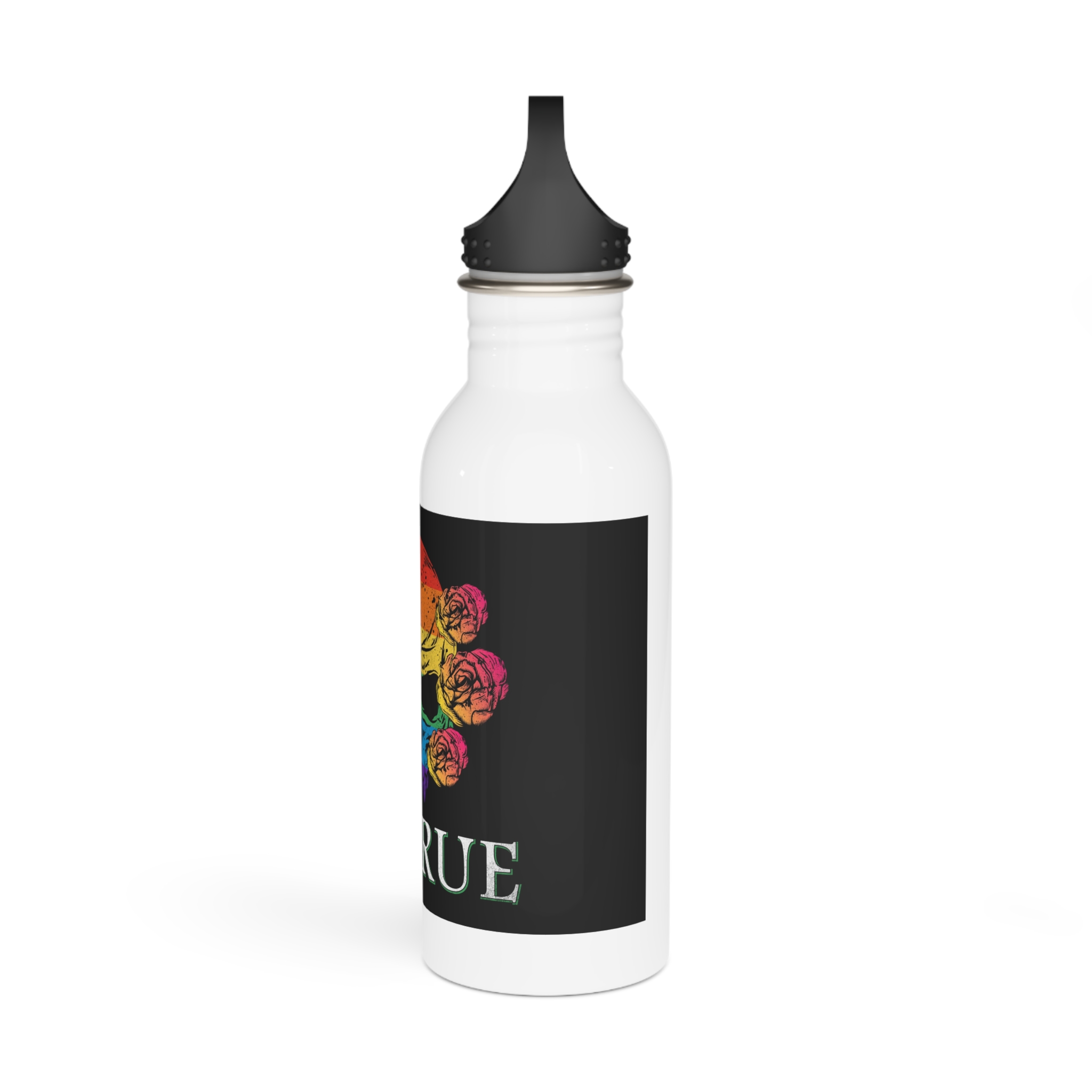 Skull Pride Rainbow Vintage Vector Premium T Shirt(1) Stainless Steel Water Bottle - Image 4
