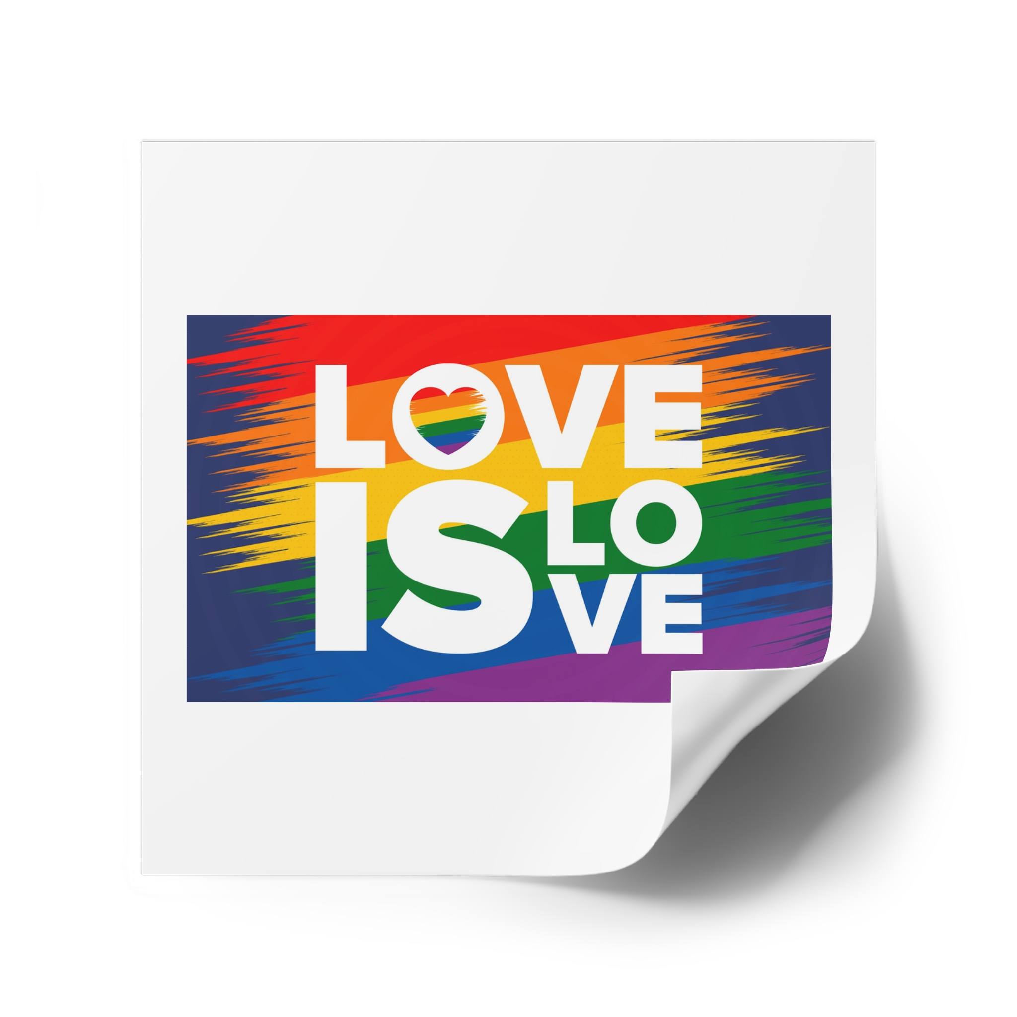 Lgbt Pride Month June Lesbian Gay Bisexual Transgender Lgbt Rainbow Flag Vector Illustration Laminate Stickers Square - Image 42