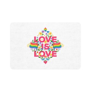 Pride Day Typography Pet Food Mat 12x18