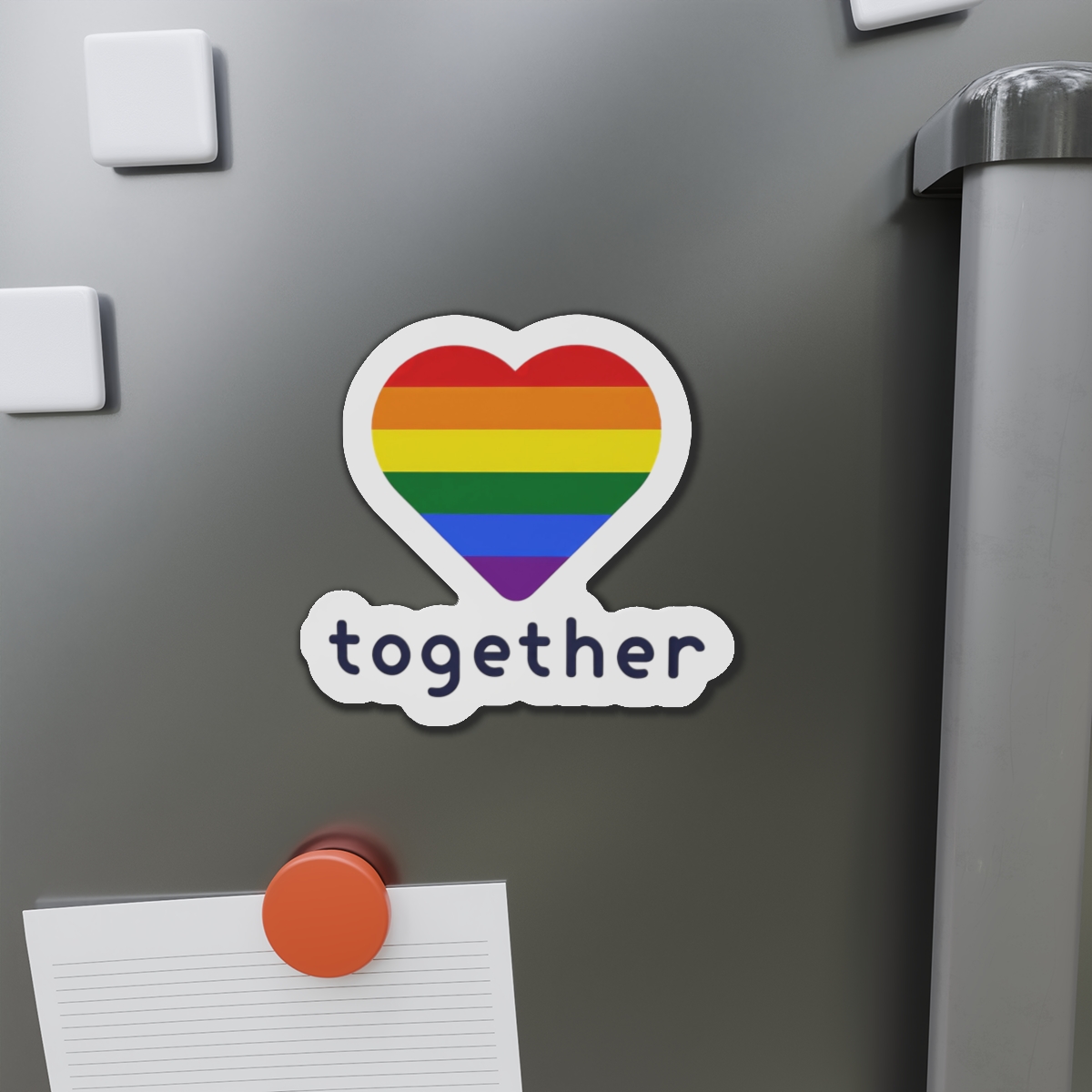 Lgbt Flag With Textlgbt Flag With Text Die Cut Magnets - Image 14