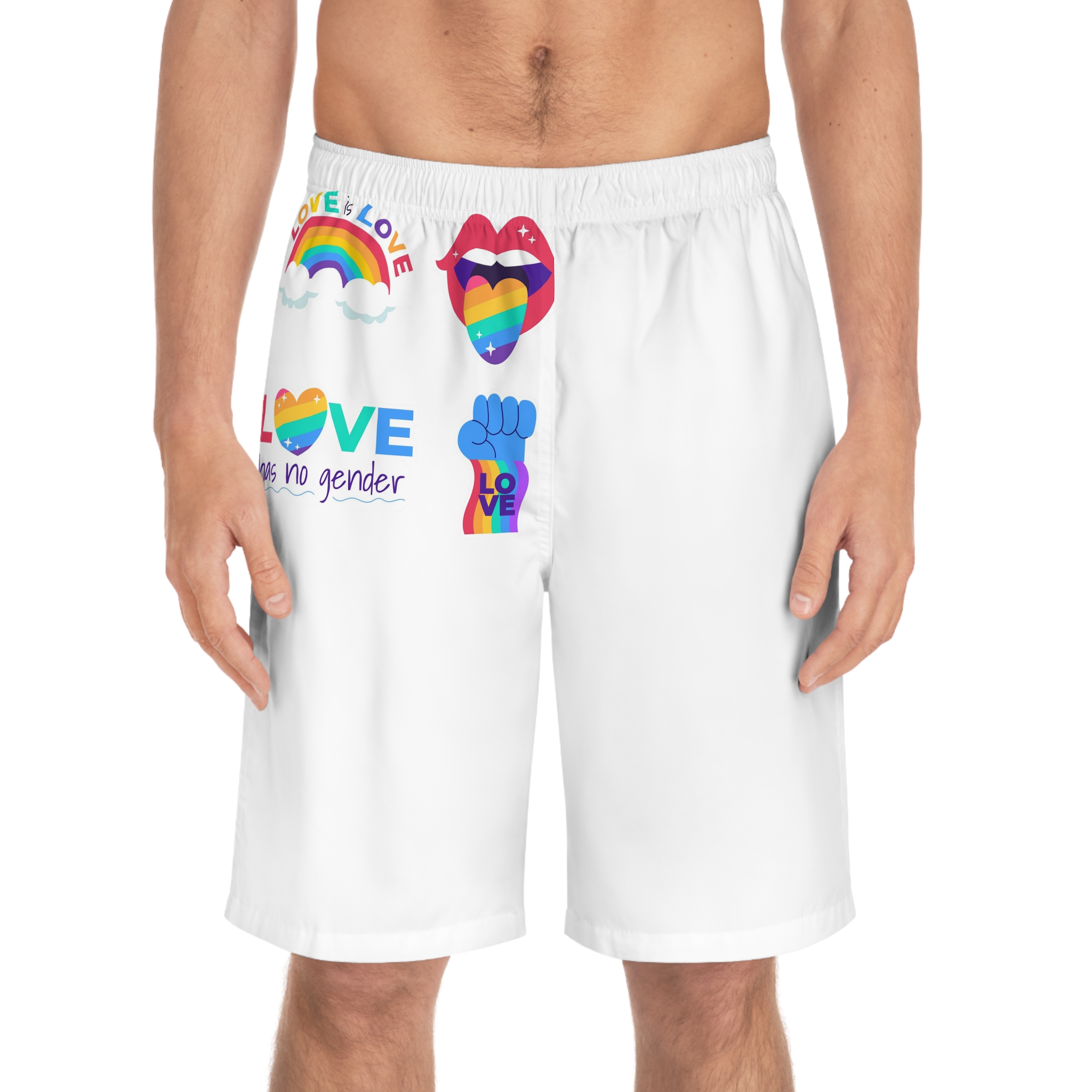 Flat Labels Collection Pride Month Celebration(2) Mens Board Shorts Aop - Image 3