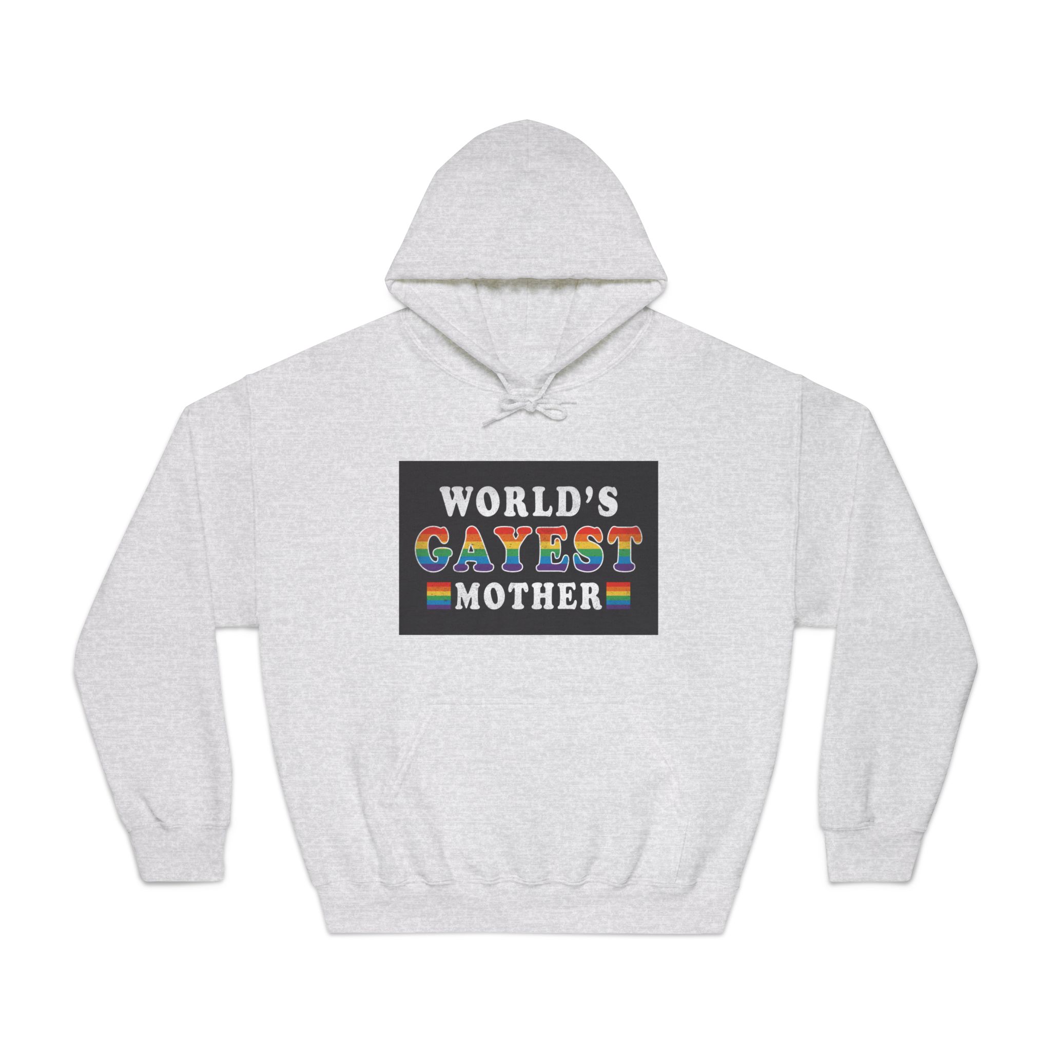 Mother Day Pride Rainbow Typography Vector Premium T Shirt(1) Unisex Dryblend Hooded Sweatshirt - Image 5