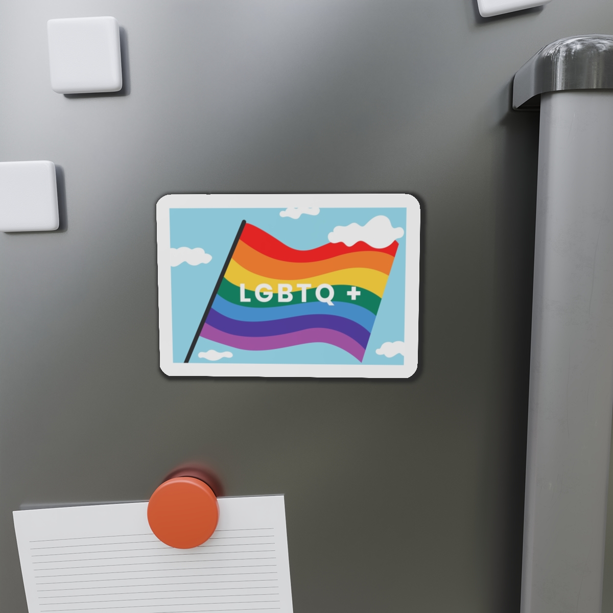 Rainbow Flag Banner Template Lgbtq Rights Die Cut Magnets - Image 11