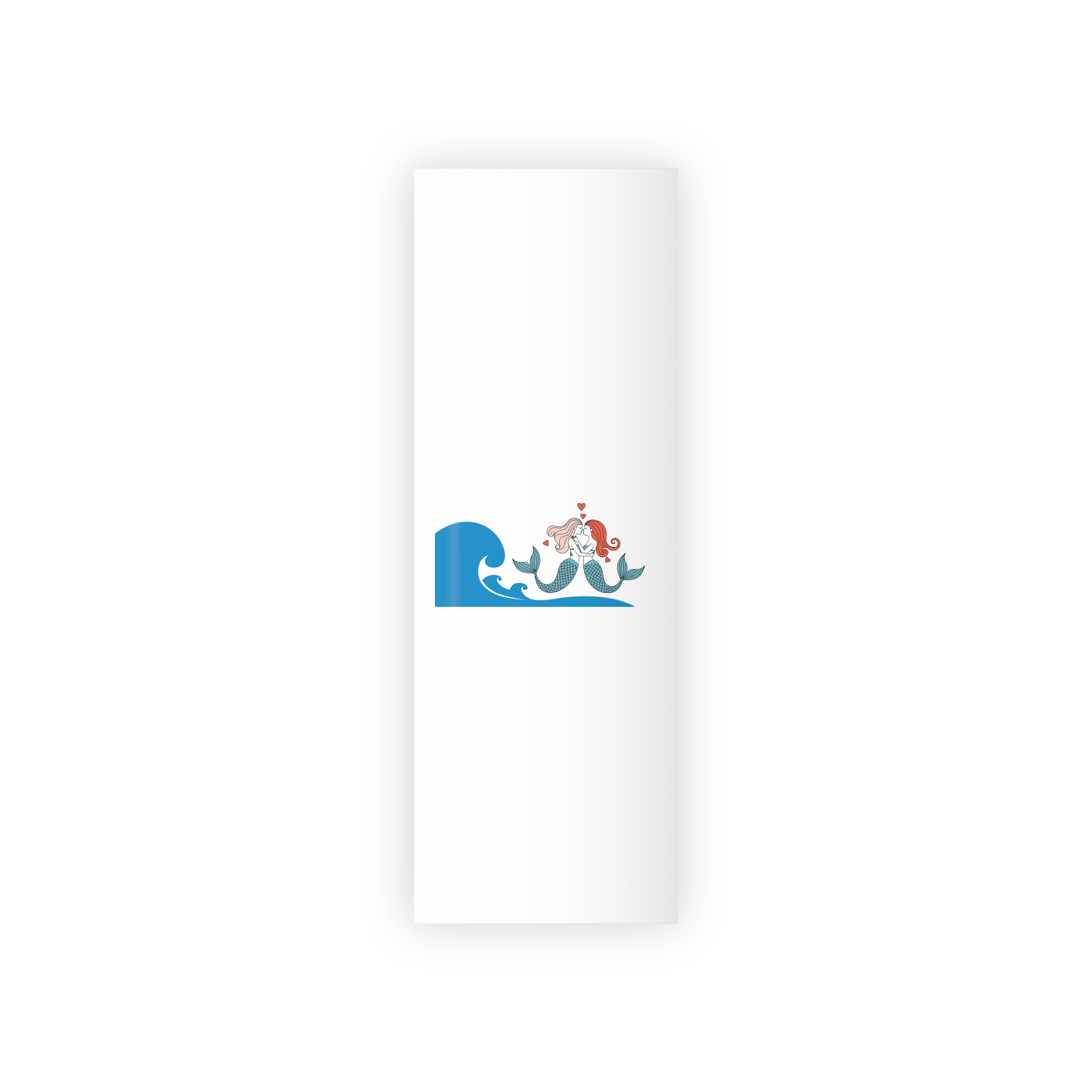 Two Mermaids Love With Hearts Their Heads Gift Wrapping Paper Rolls 1pc - Image 5