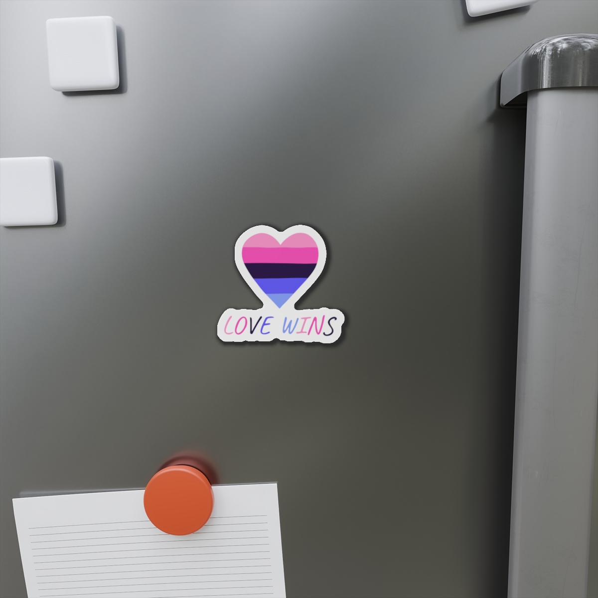 Colorful Heart Shape Omnisexual Pride Flag Happy Pride Day Lgbtqia Community Pride Month Vector Hand Drawn Doodle Posters Stickers Logo Cards Die Cut Magnets - Image 5