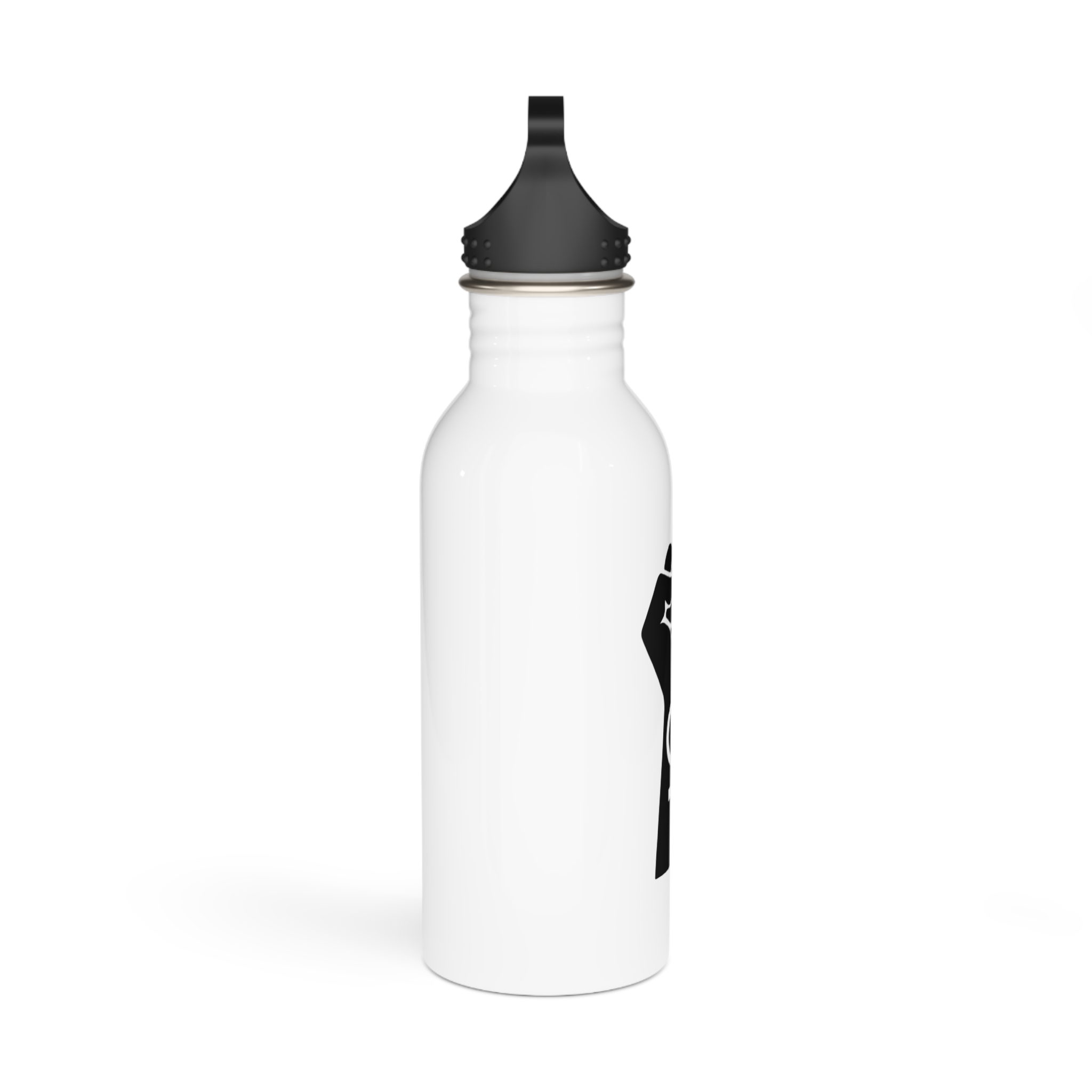 Symbol Feminist Movement Woman Hand With Her Fist Raised Up Girl Power Happy Womens Day Stainless Steel Water Bottle - Image 2