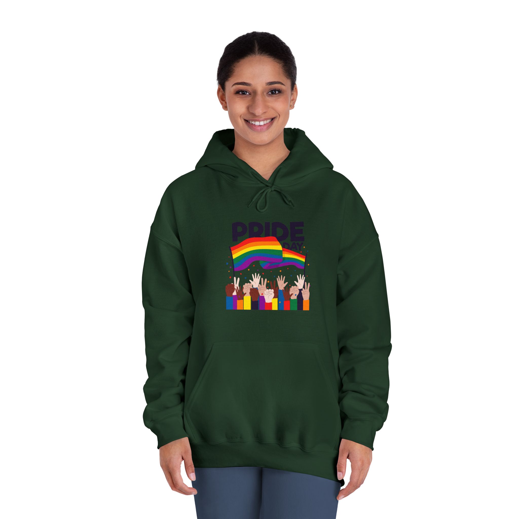 Pride Day Event With Rainbow Flag Theme Unisex Dryblend Hooded Sweatshirt - Image 24