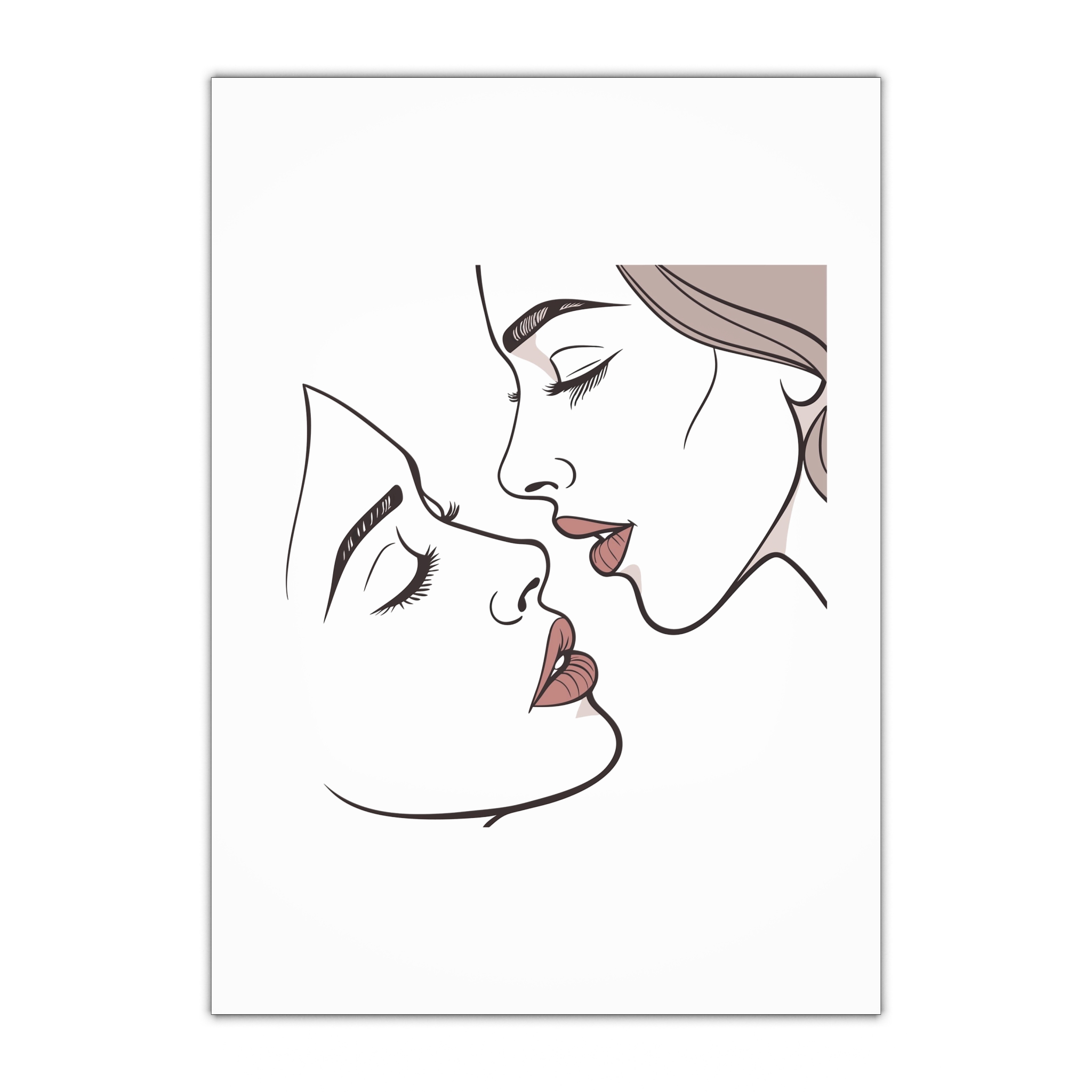 Perfect Lip Set Open Close Smooches (1) Gift Wrapping Paper Sheets 1pc