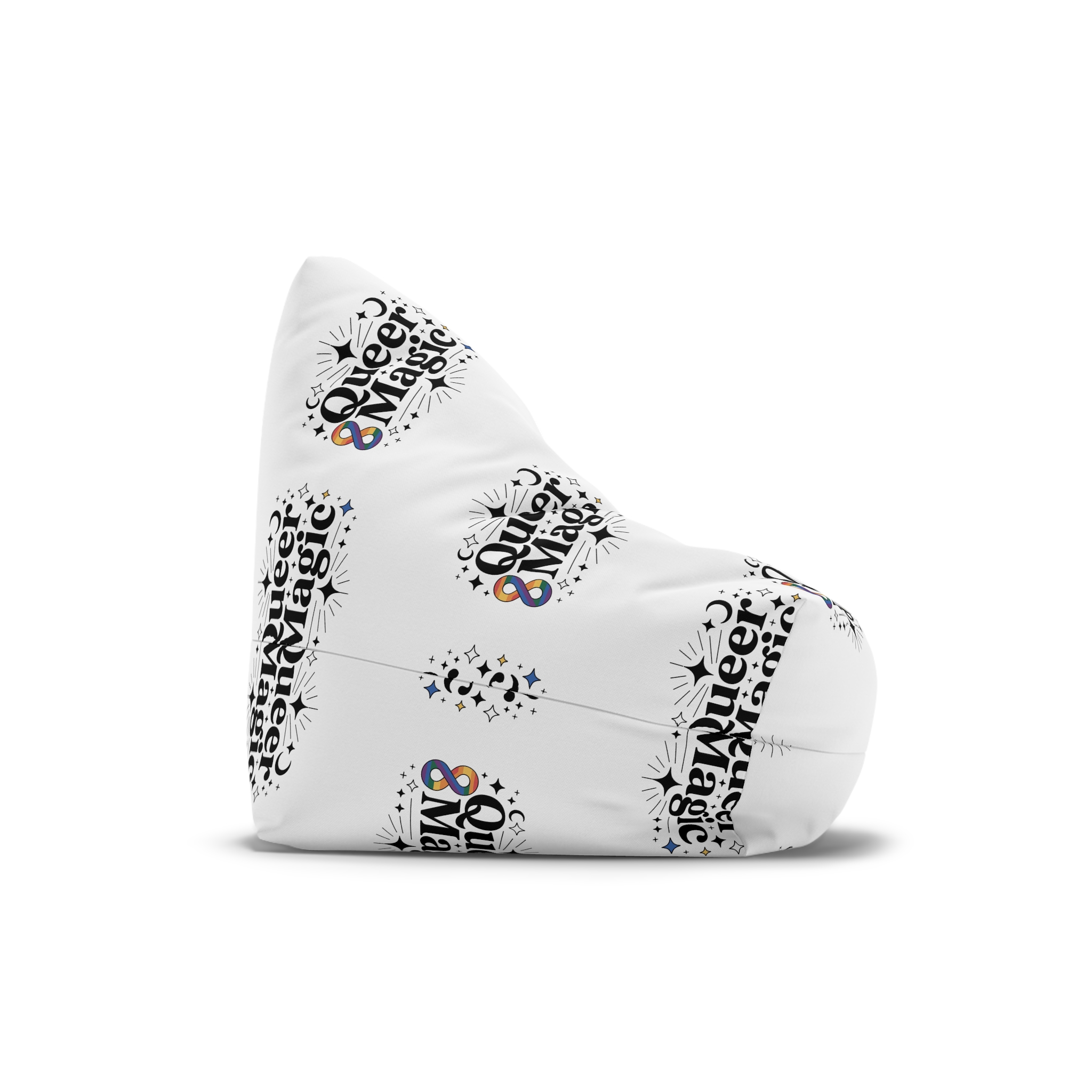 Queer Magic T Shirt Design Isolated White Background Bean Bag Chair Cover - Image 3