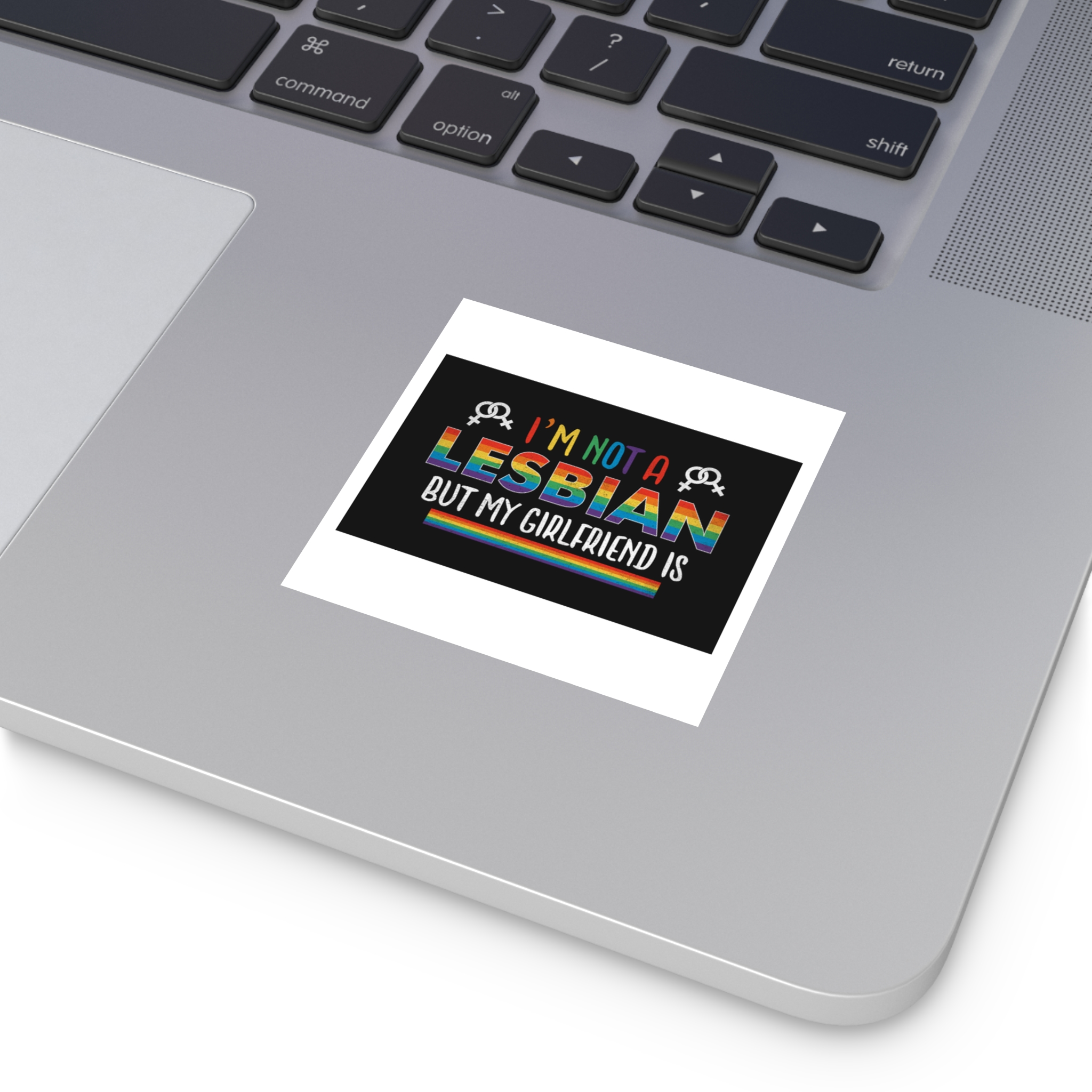 Pride Gay Rainbow Typography Vector Premium T Shirt(4) Laminate Stickers Square - Image 11