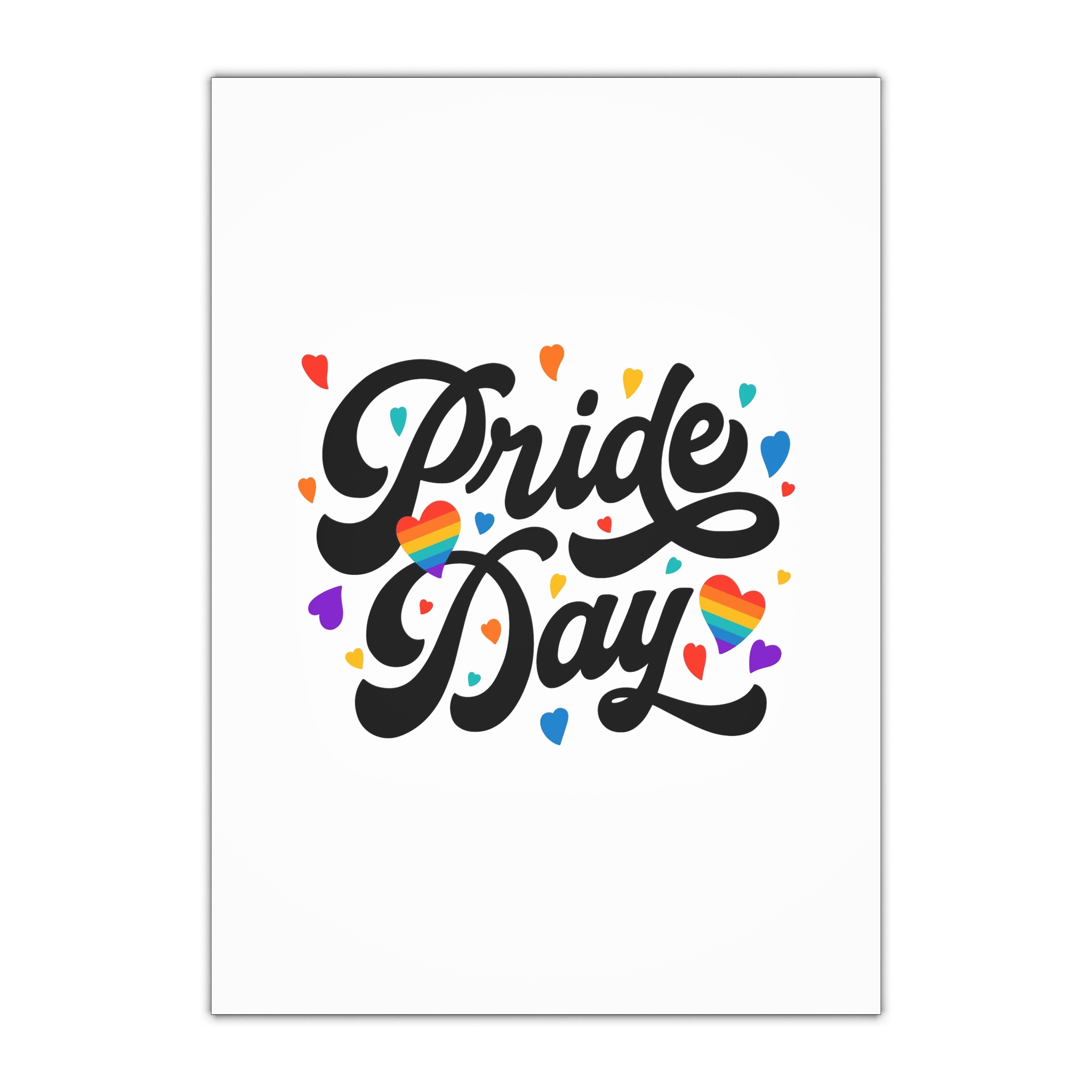 Hand Drawn Pride Day Lettering Gift Wrapping Paper Sheets 1pc