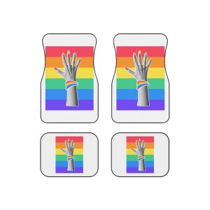 Unity Diversity Halftone Lgbtq Hand Concept Car Mats Set Of 4