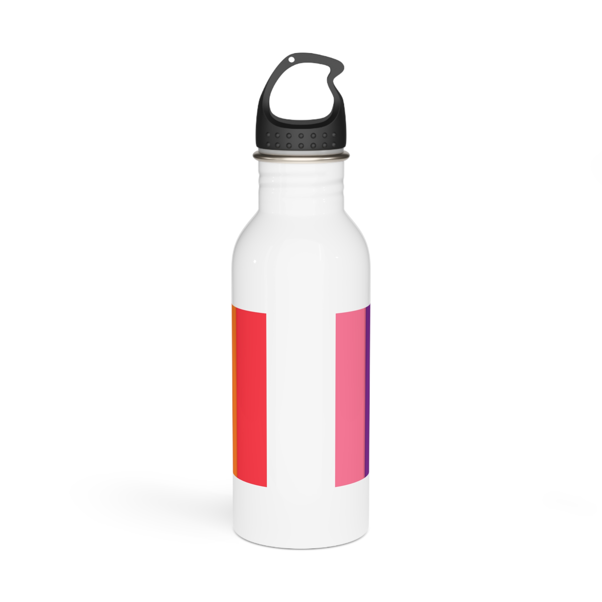 Rainbow Colored Background With Pride Concept Pride Month Stainless Steel Water Bottle - Image 3
