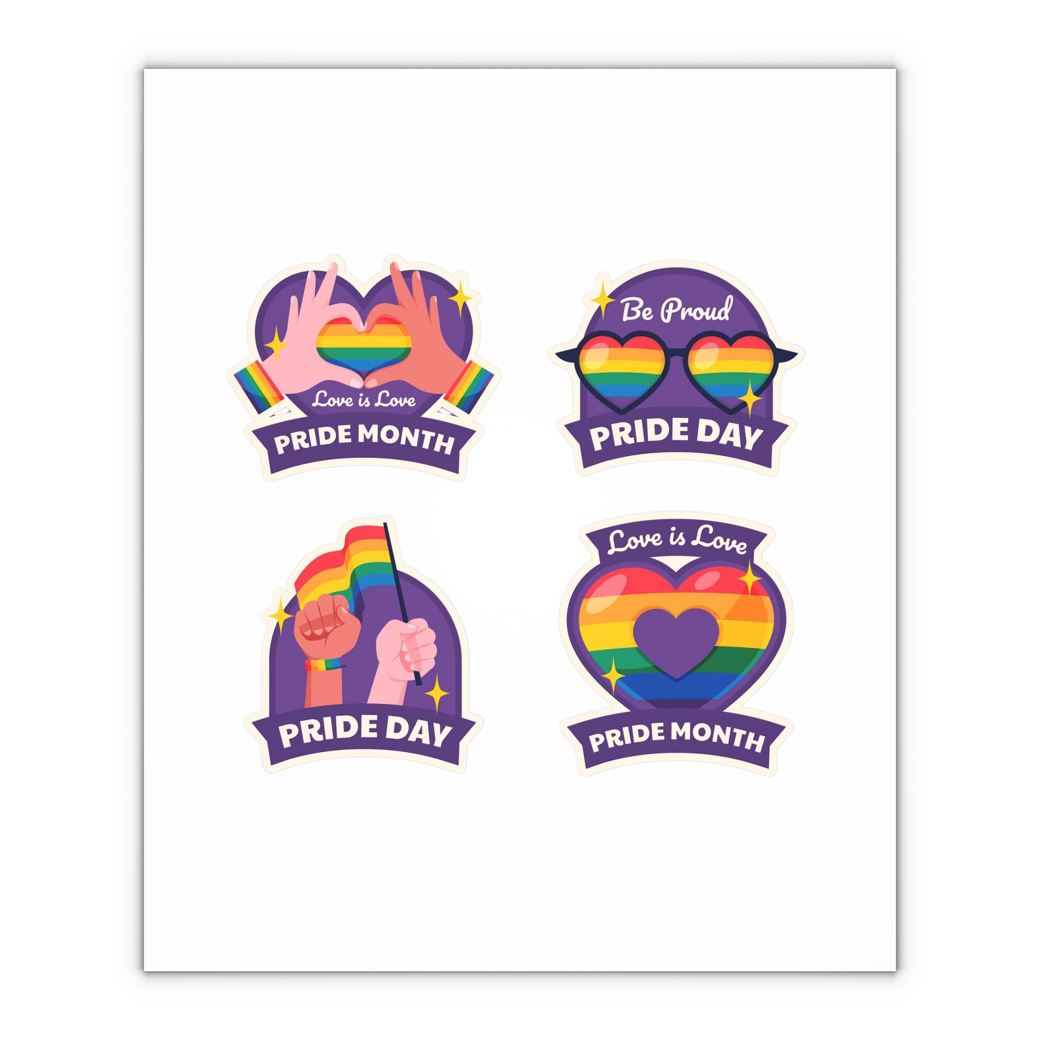 Labels Collection Pride Month Celebration Gift Wrapping Paper Sheets 1pc - Image 4