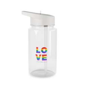 Love Word With Gay Pride Flag Tritan Water Bottle