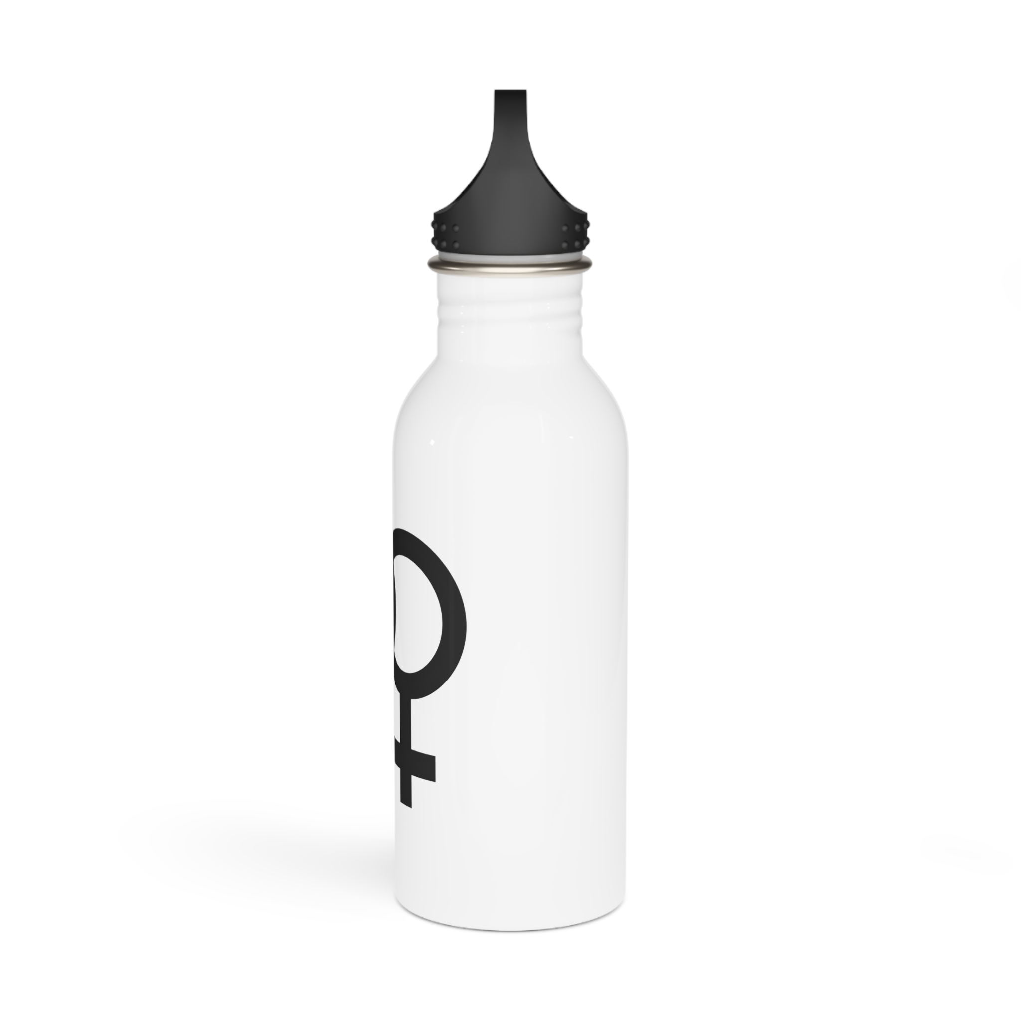 Female Gender Symbols Woman Sign Black Icons Design White Background Lgbt Pride Month Lesbian Stainless Steel Water Bottle - Image 4