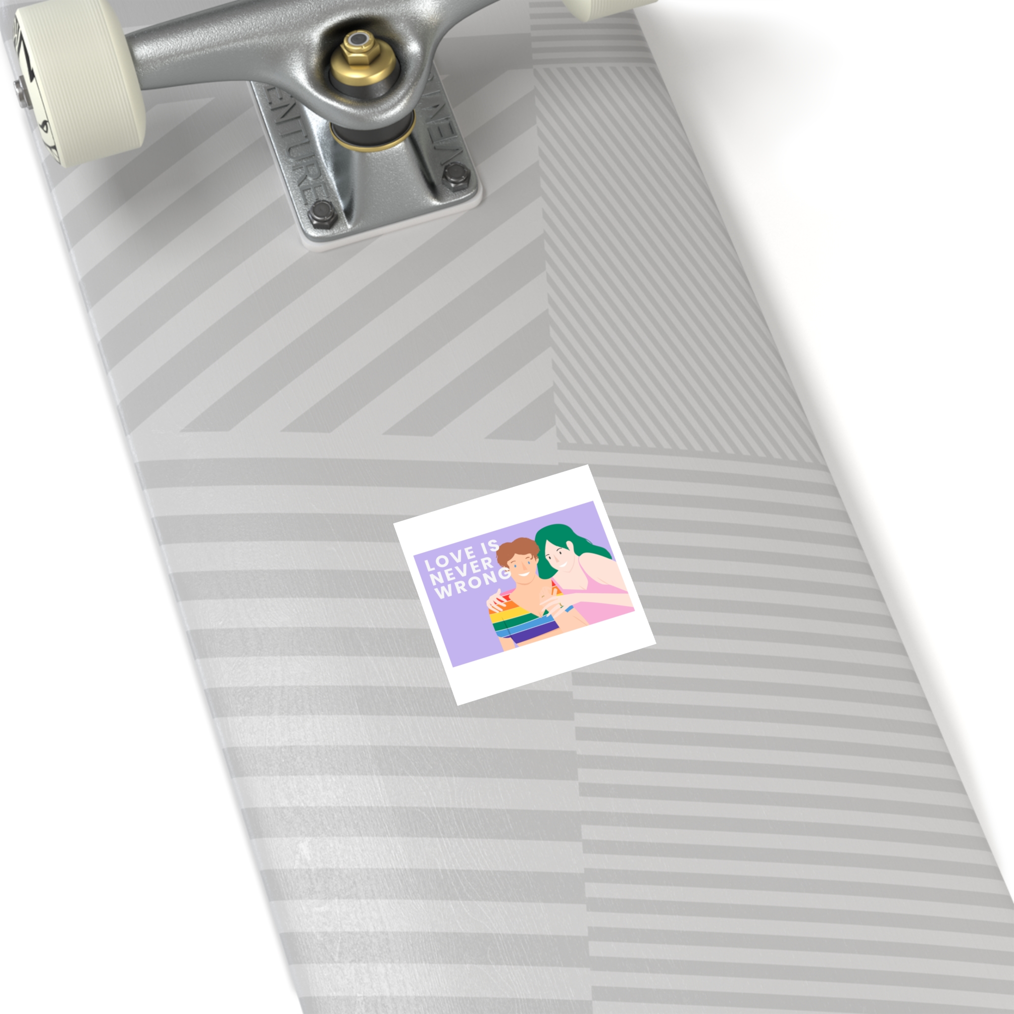 Lgbtq Gay Couple Banner Template Pride Month Laminate Stickers Square - Image 16